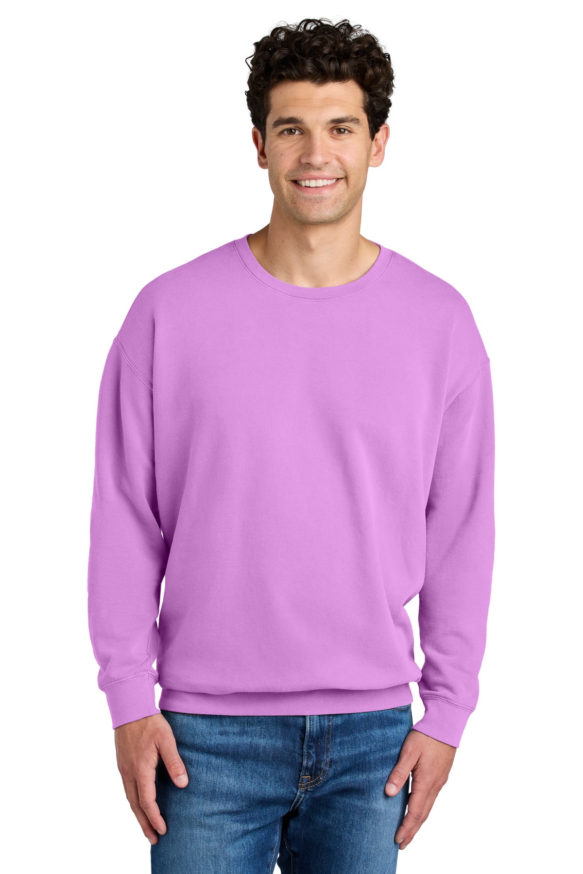 Custom Neon Violet Lightweight Crewneck 1466, personalized by SanCanDo Swag in Argyle, TX