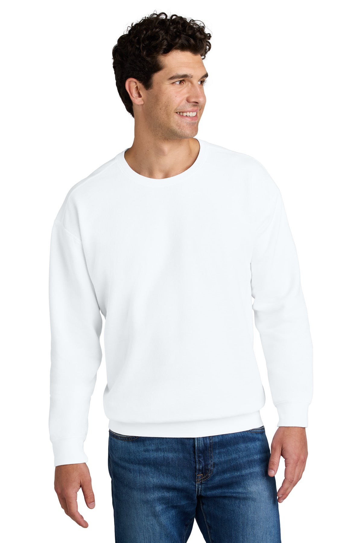 Custom White Lightweight Crewneck 1466, personalized by SanCanDo Swag in Argyle, TX