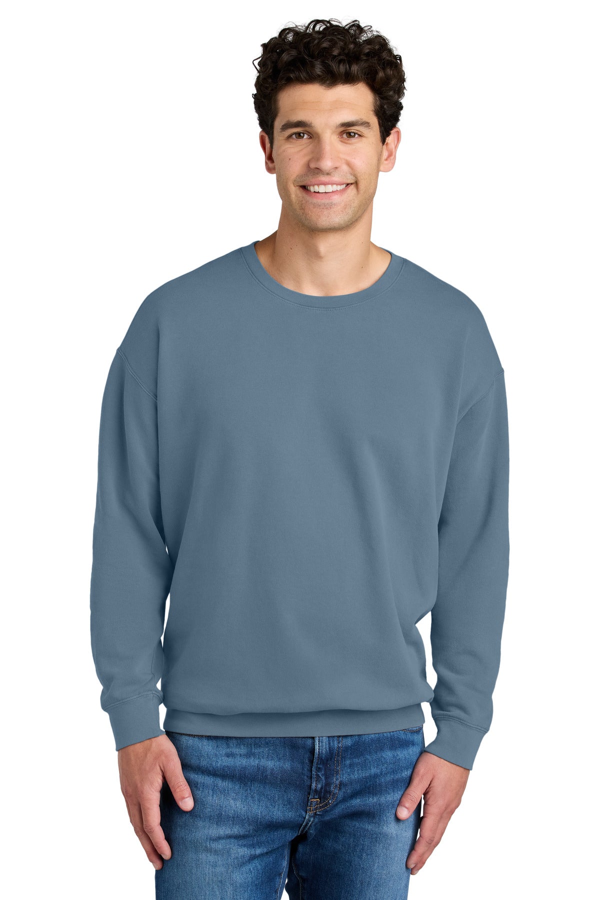 Custom Blue Jean Lightweight Crewneck 1466, personalized by SanCanDo Swag in Argyle, TX