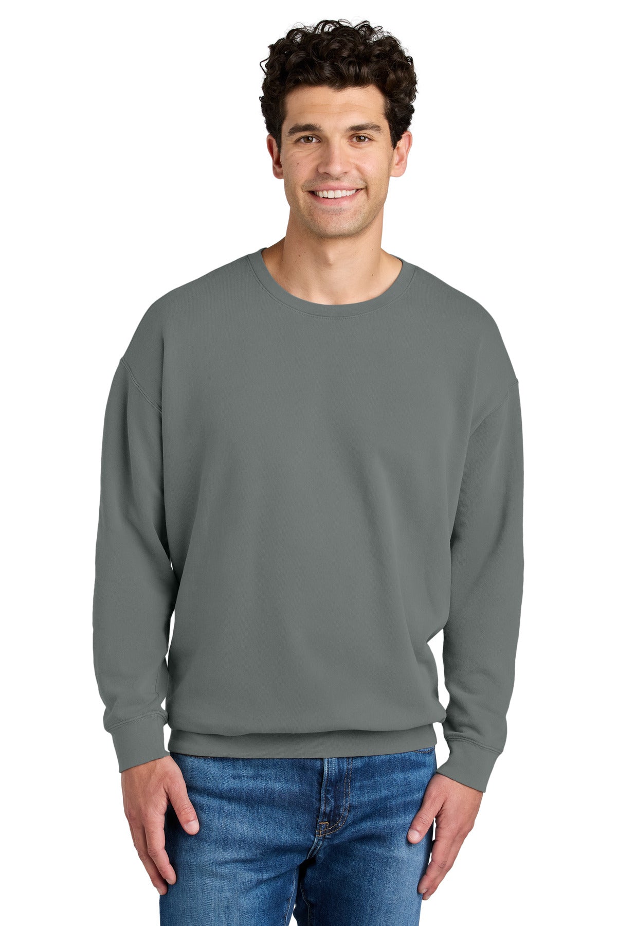 Custom Grey Lightweight Crewneck 1466, personalized by SanCanDo Swag in Argyle, TX