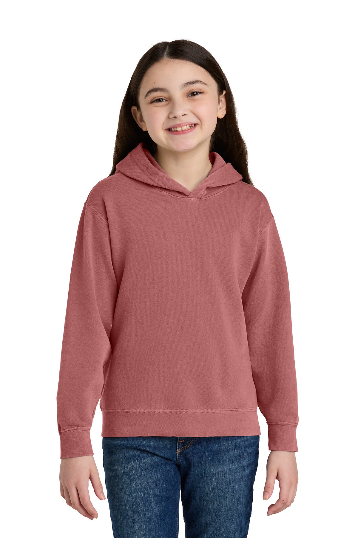 Custom Crimson Youth Lightweight Hoodie 1467Y, personalized by SanCanDo Swag in Argyle, TX
