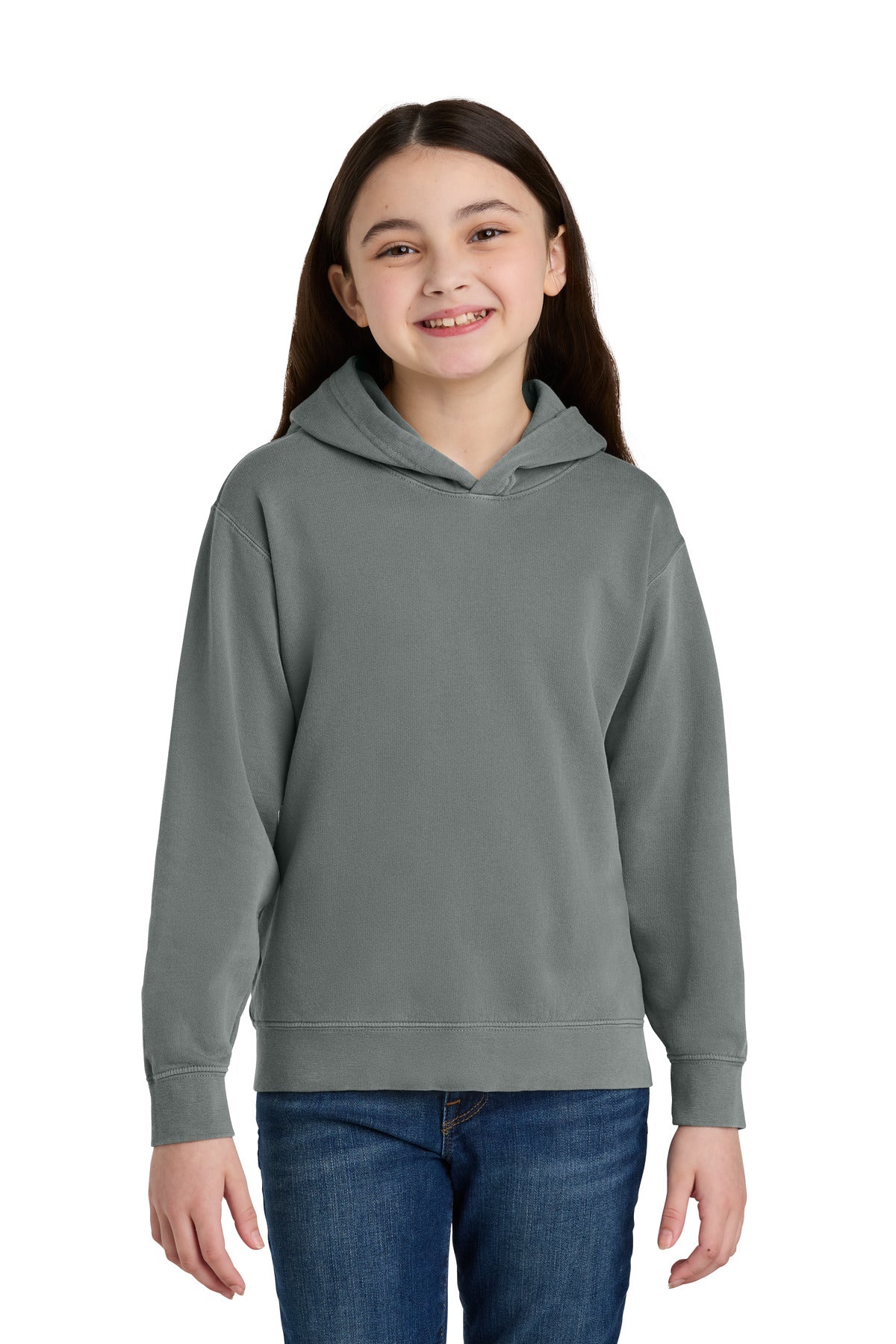 Custom Grey Youth Lightweight Hoodie 1467Y, personalized by SanCanDo Swag in Argyle, TX