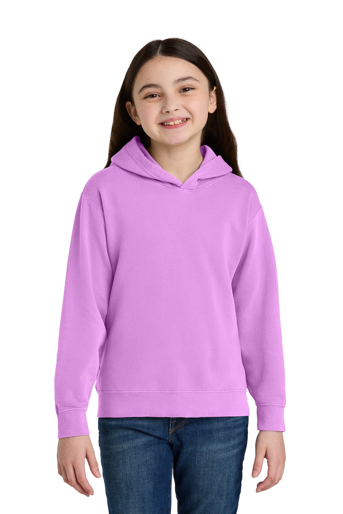 Custom Neon Violet Youth Lightweight Hoodie 1467Y, personalized by SanCanDo Swag in Argyle, TX