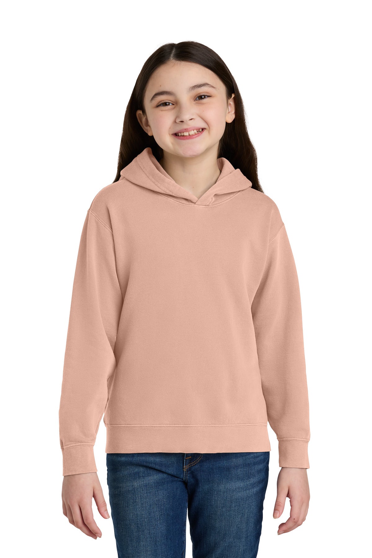 Custom Peachy Youth Lightweight Hoodie 1467Y, personalized by SanCanDo Swag in Argyle, TX