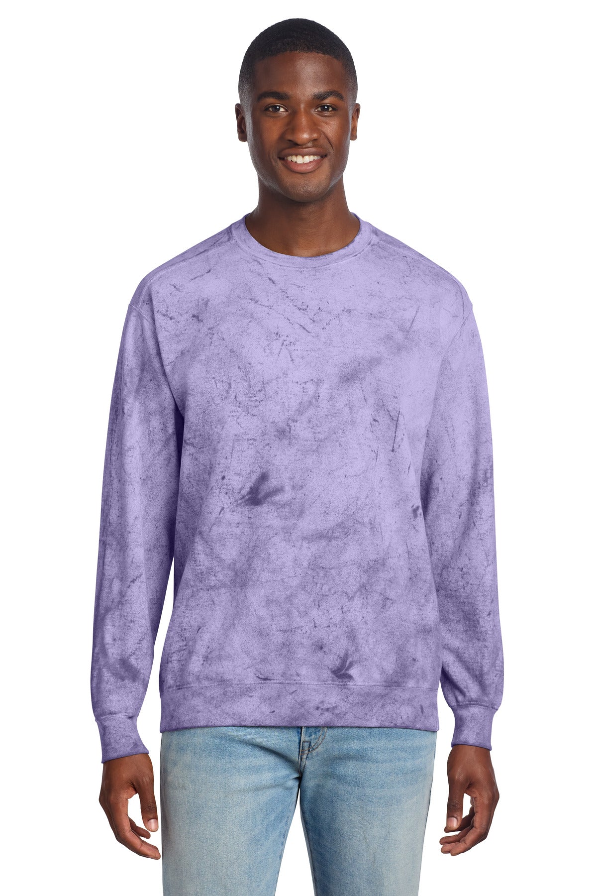 Custom Amethyst Color Blast Crewneck 1545, personalized by SanCanDo Swag in Argyle, TX