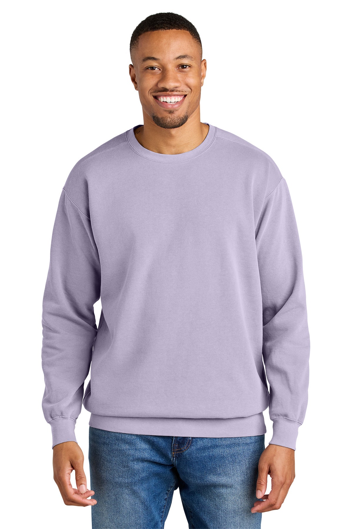 Custom Orchid Ring Spun Crewneck 1566, personalized by SanCanDo Swag in Argyle, TX