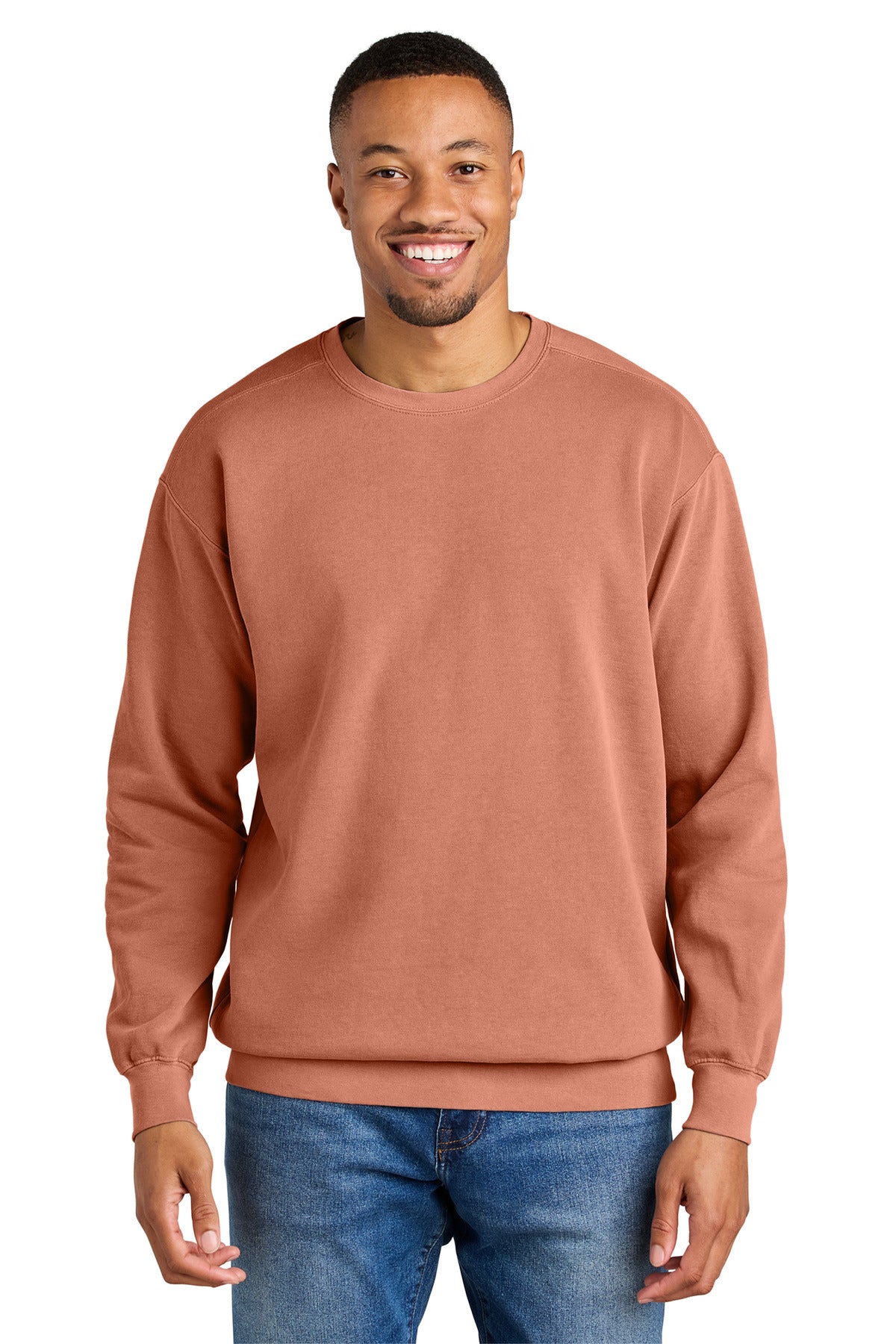 Custom Terracotta Ring Spun Crewneck 1566, personalized by SanCanDo Swag in Argyle, TX