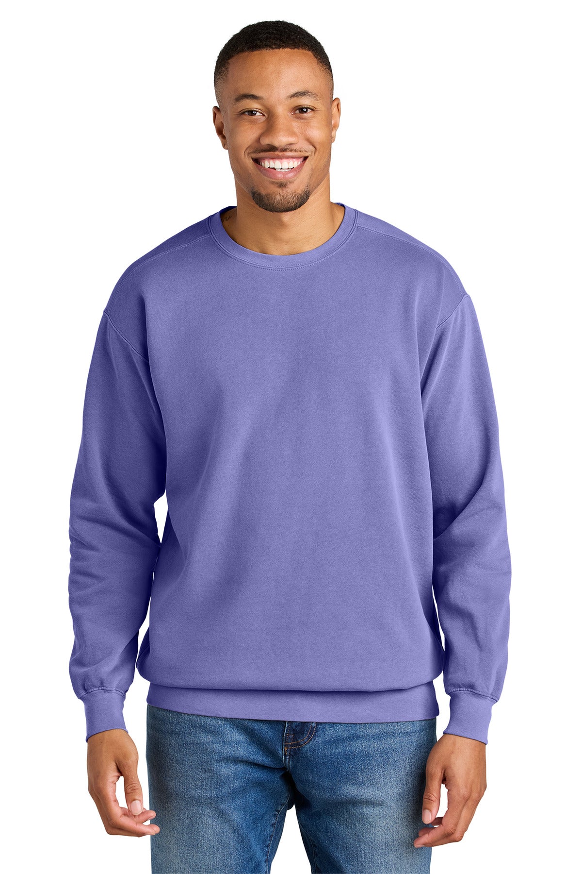 Custom Violet Ring Spun Crewneck 1566, personalized by SanCanDo Swag in Argyle, TX