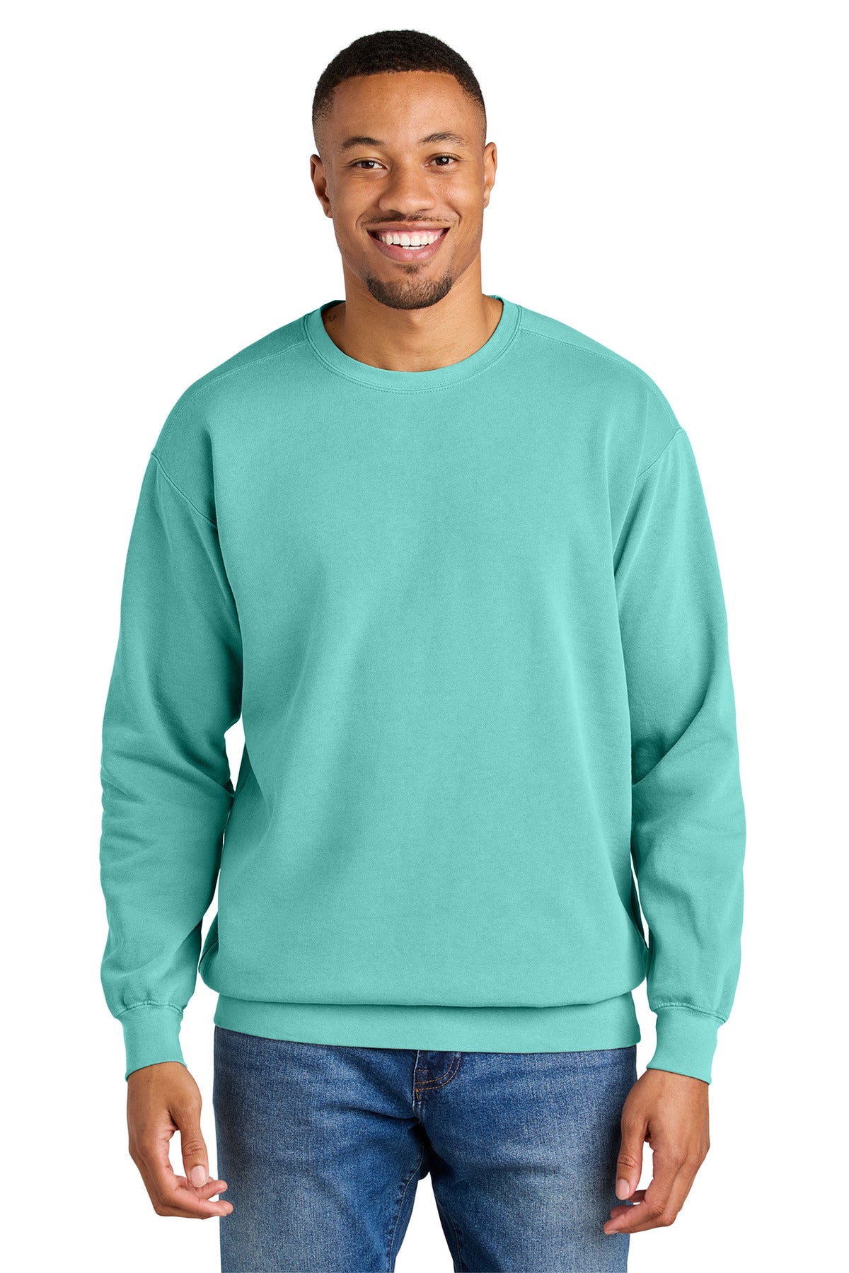 Custom Chalky Mint Ring Spun Crewneck 1566, personalized by SanCanDo Swag in Argyle, TX