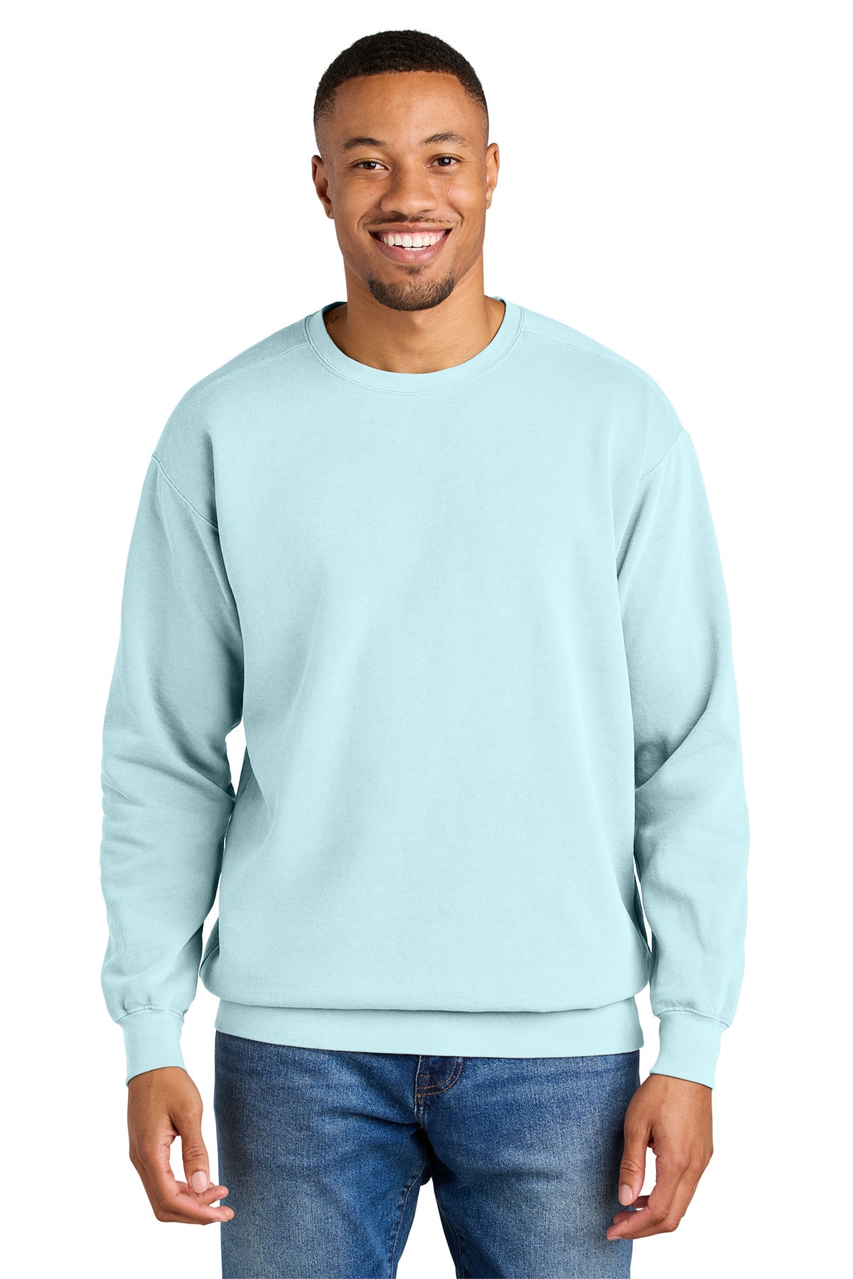 Custom Chambray Ring Spun Crewneck 1566, personalized by SanCanDo Swag in Argyle, TX