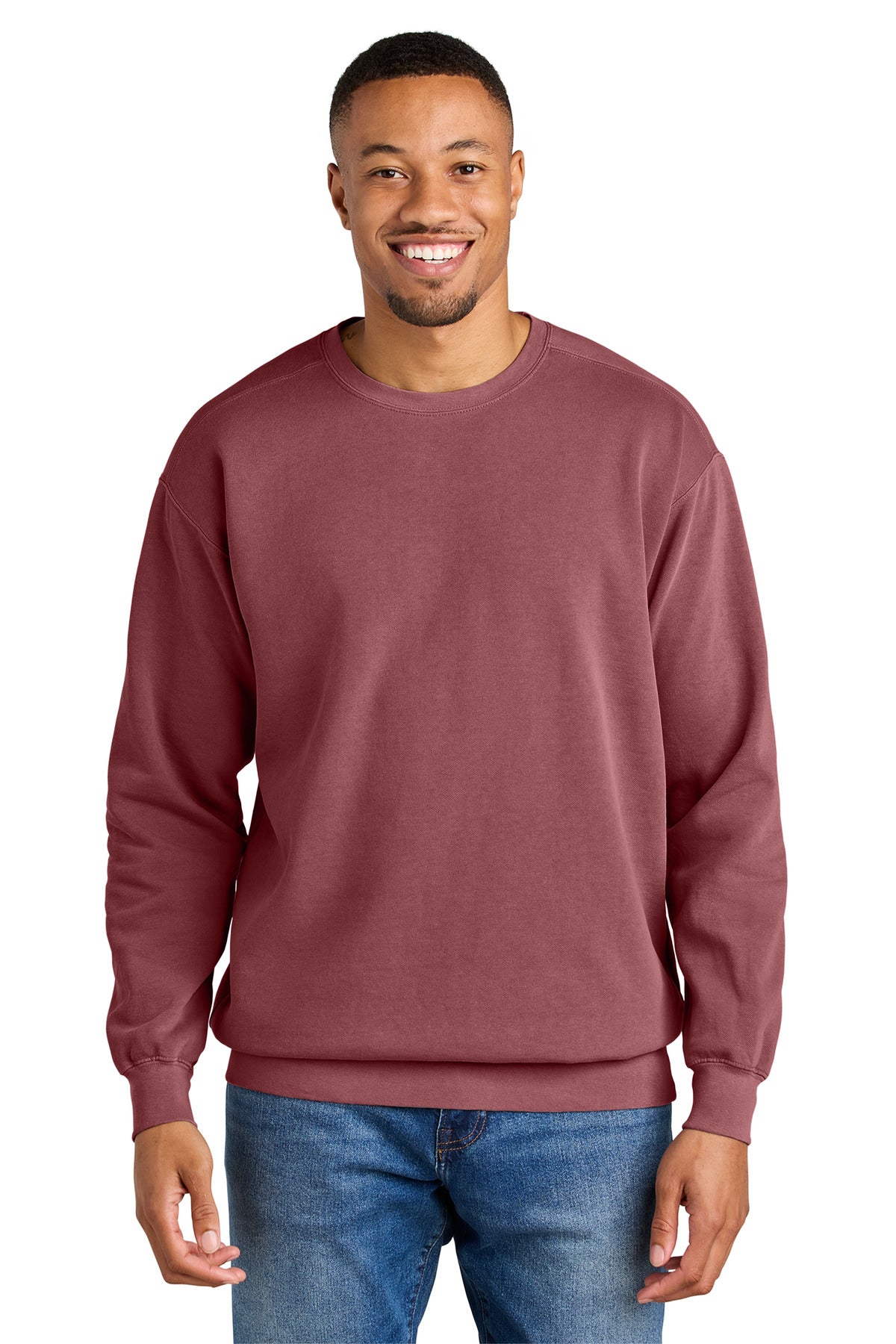Custom Crimson Ring Spun Crewneck 1566, personalized by SanCanDo Swag in Argyle, TX