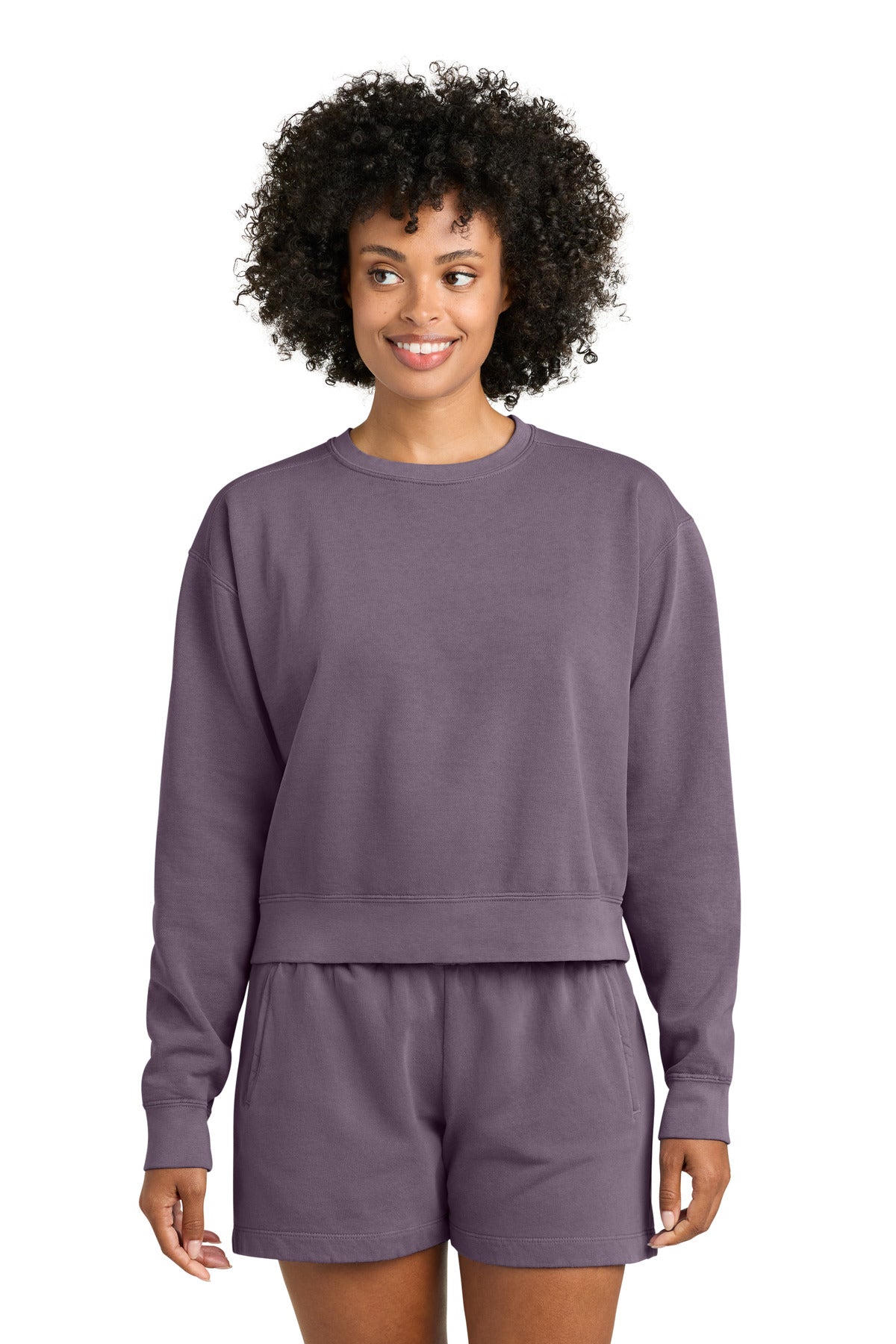 Custom Dusk Women's Mid-Length Crewneck 1566L, personalized by SanCanDo Swag in Argyle, TX