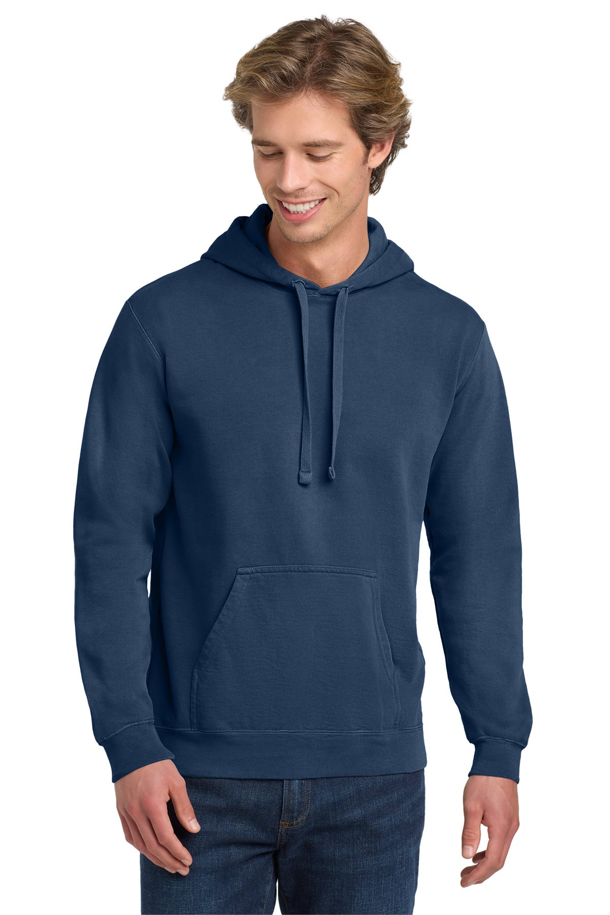 Custom True Navy Ring Spun Hoodie 1567, personalized by SanCanDo Swag in Argyle, TX