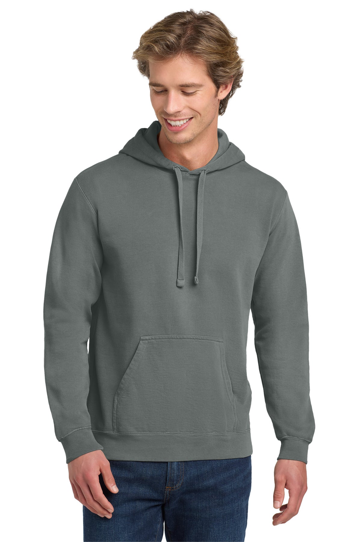 Custom Grey Ring Spun Hoodie 1567, personalized by SanCanDo Swag in Argyle, TX