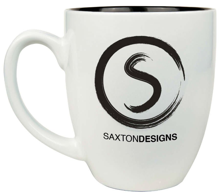 White 16 oz. Ceramic Bistro LazerMug