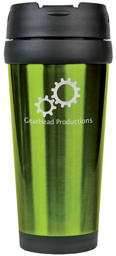 Green Stainless Steel 16 oz. Travel Mug without Handle