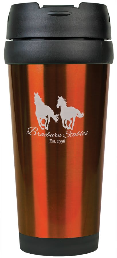Orange Stainless Steel 16 oz. Travel Mug without Handle