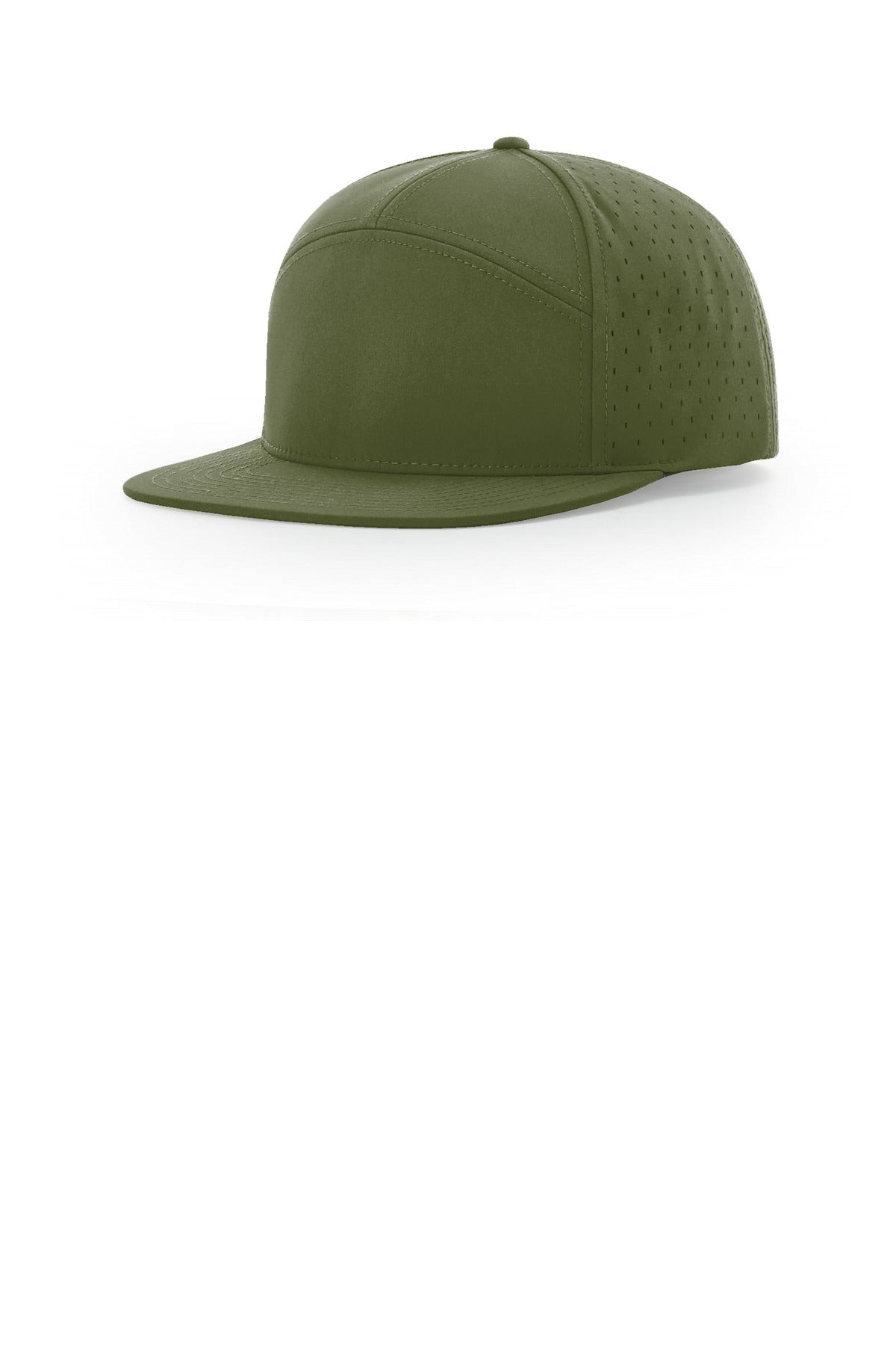 Custom Moss Green Cannon 7-Panel Flatbill 169, personalized by SanCanDo Swag in Argyle, TX