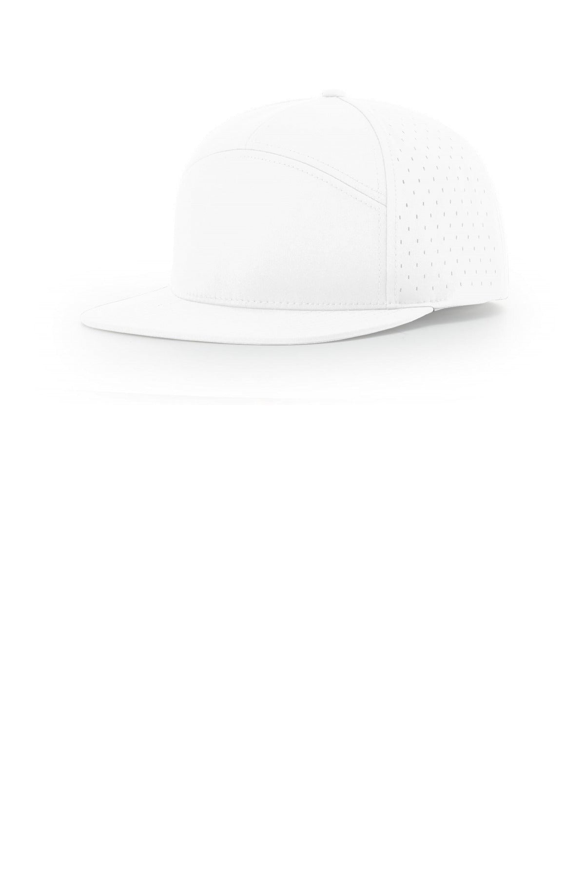 Custom White Cannon 7-Panel Flatbill 169, personalized by SanCanDo Swag in Argyle, TX