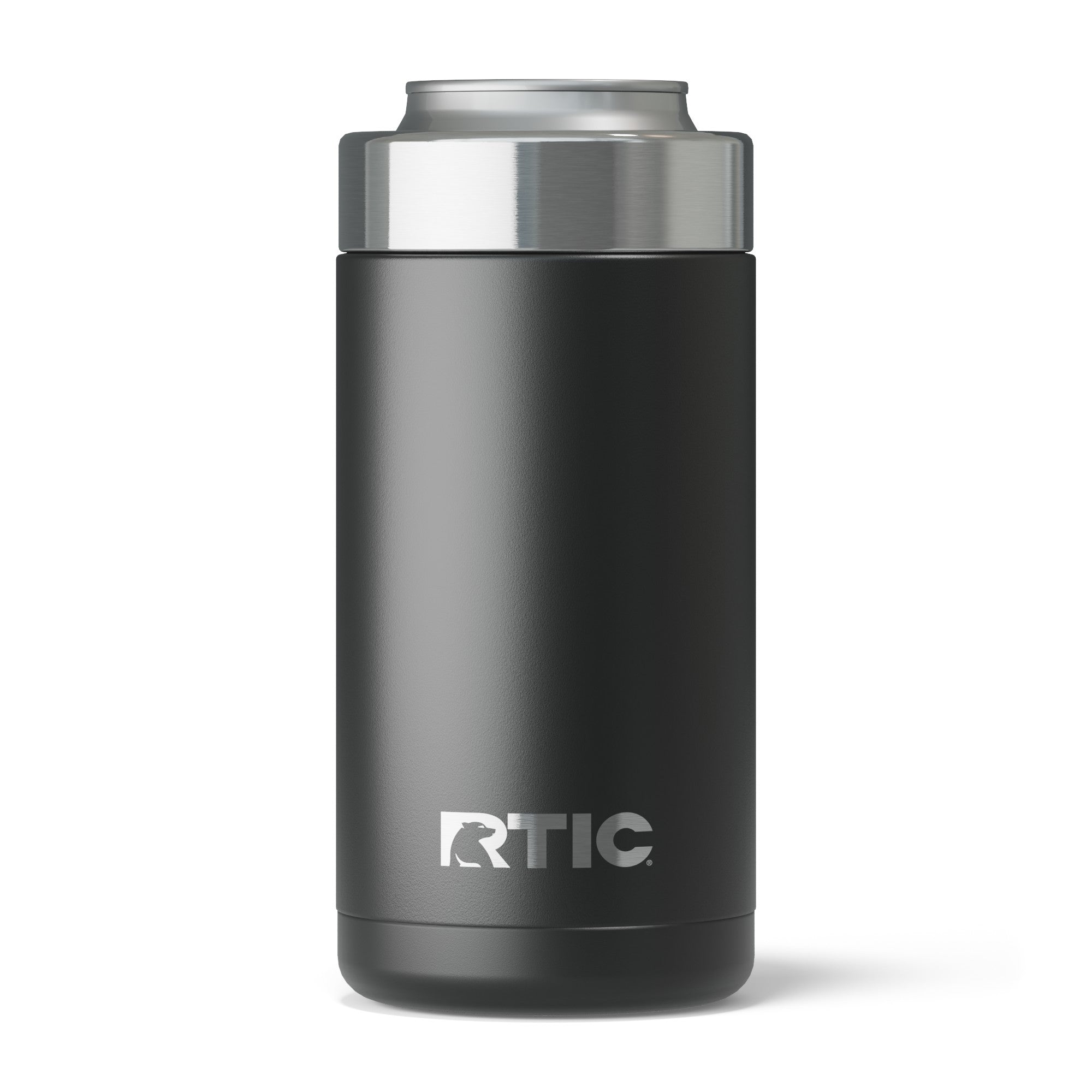 Custom Black RTIC 16 oz Essential Craft Can Cooler, personalized by SanCanDo Swag in Argyle, TX