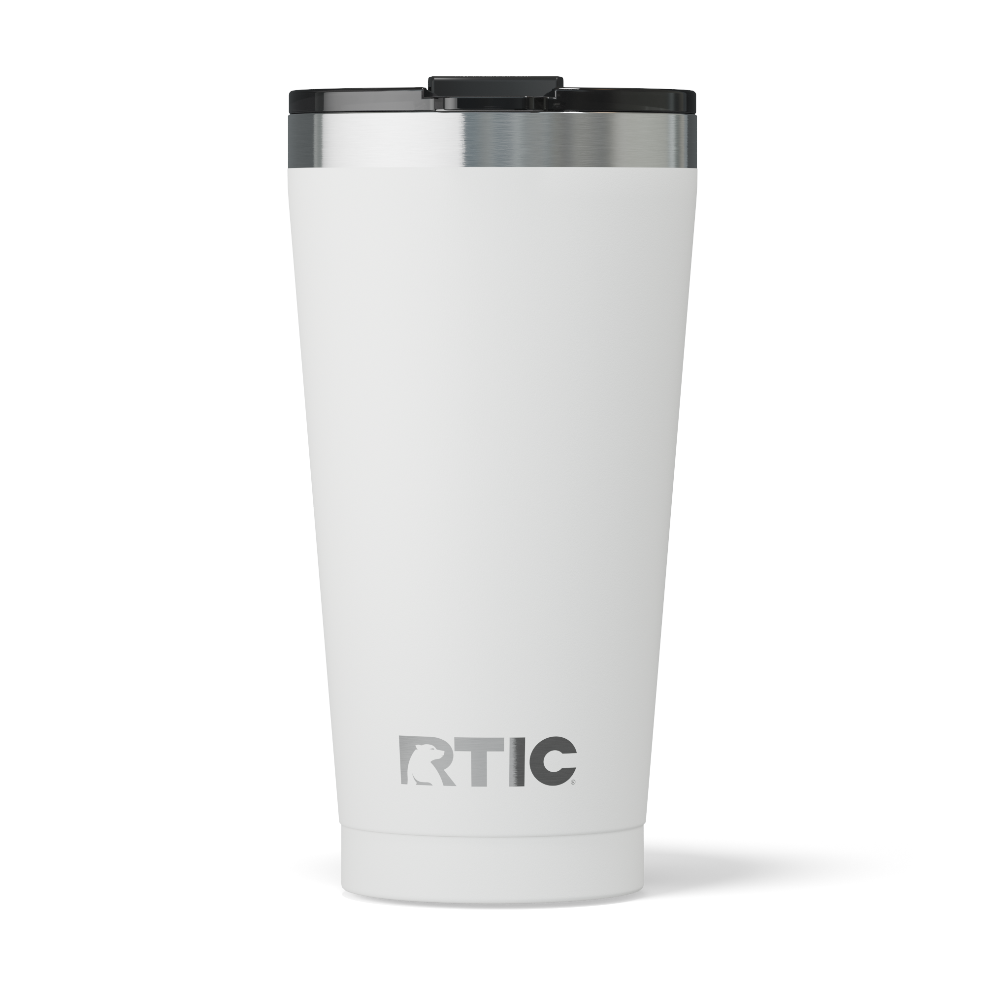 Custom White RTIC 16 oz Essential Pint Tumbler, personalized by SanCanDo Swag in Argyle, TX
