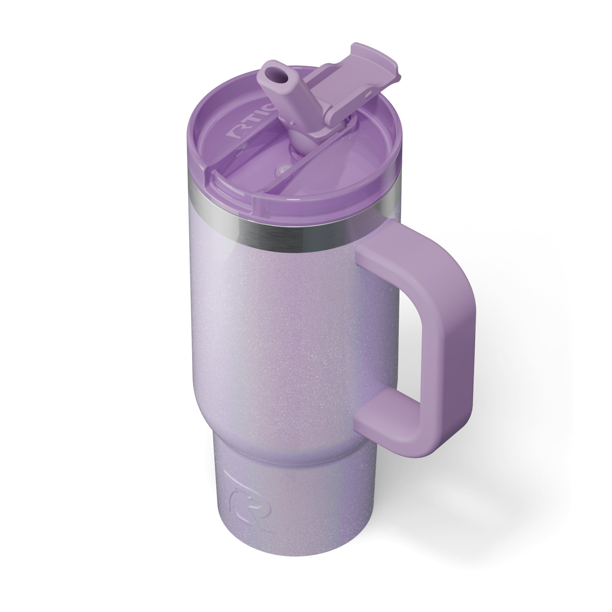 Custom Lavender Glitter RTIC 16 oz Little Road Trip Tumbler, personalized by SanCanDo Swag in Argyle, TX