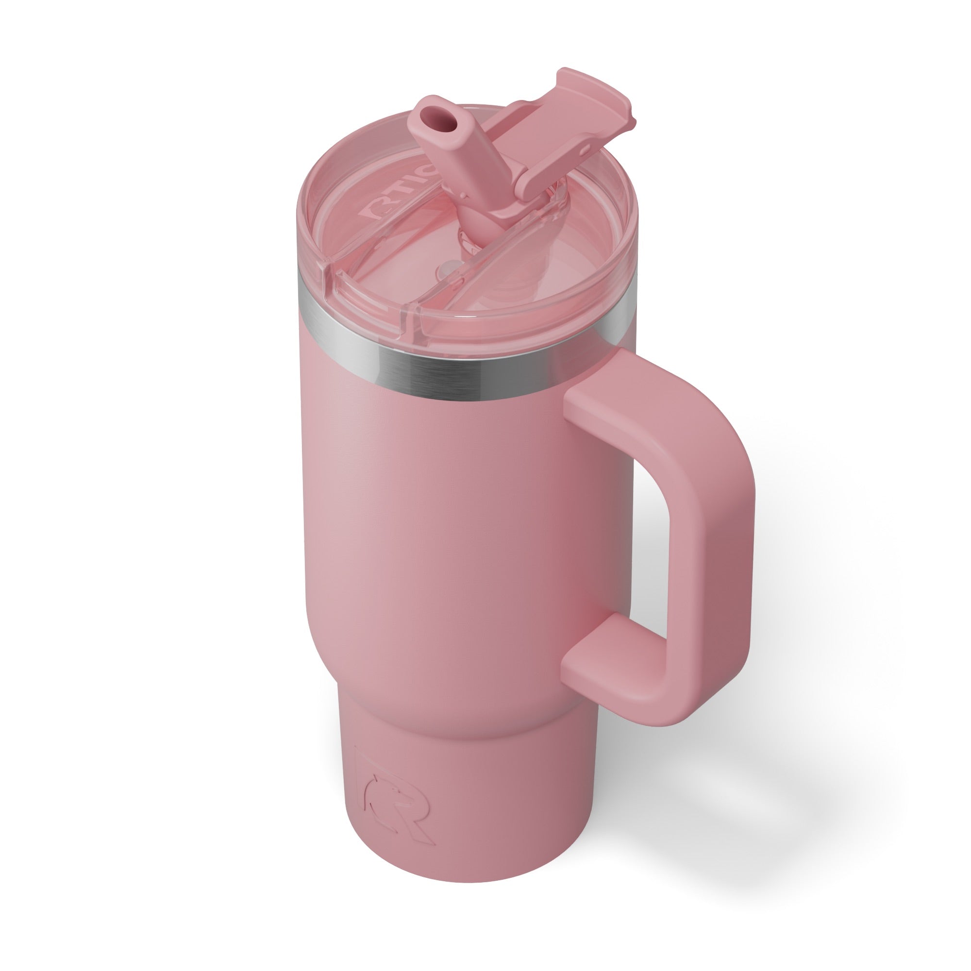 Custom Dusty Rose RTIC 16 oz Little Road Trip Tumbler, personalized by SanCanDo Swag in Argyle, TX