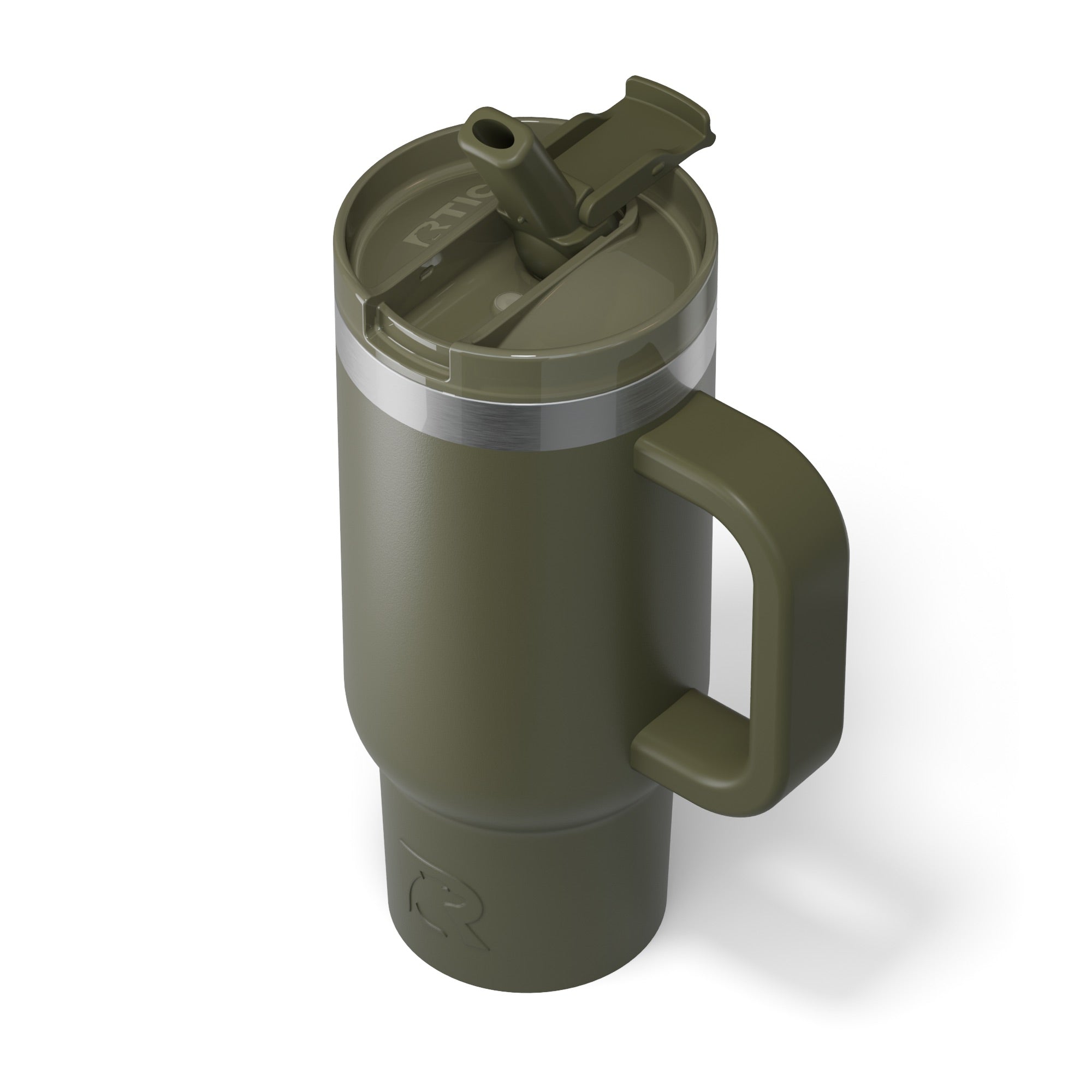 Custom Olive RTIC 16 oz Little Road Trip Tumbler, personalized by SanCanDo Swag in Argyle, TX