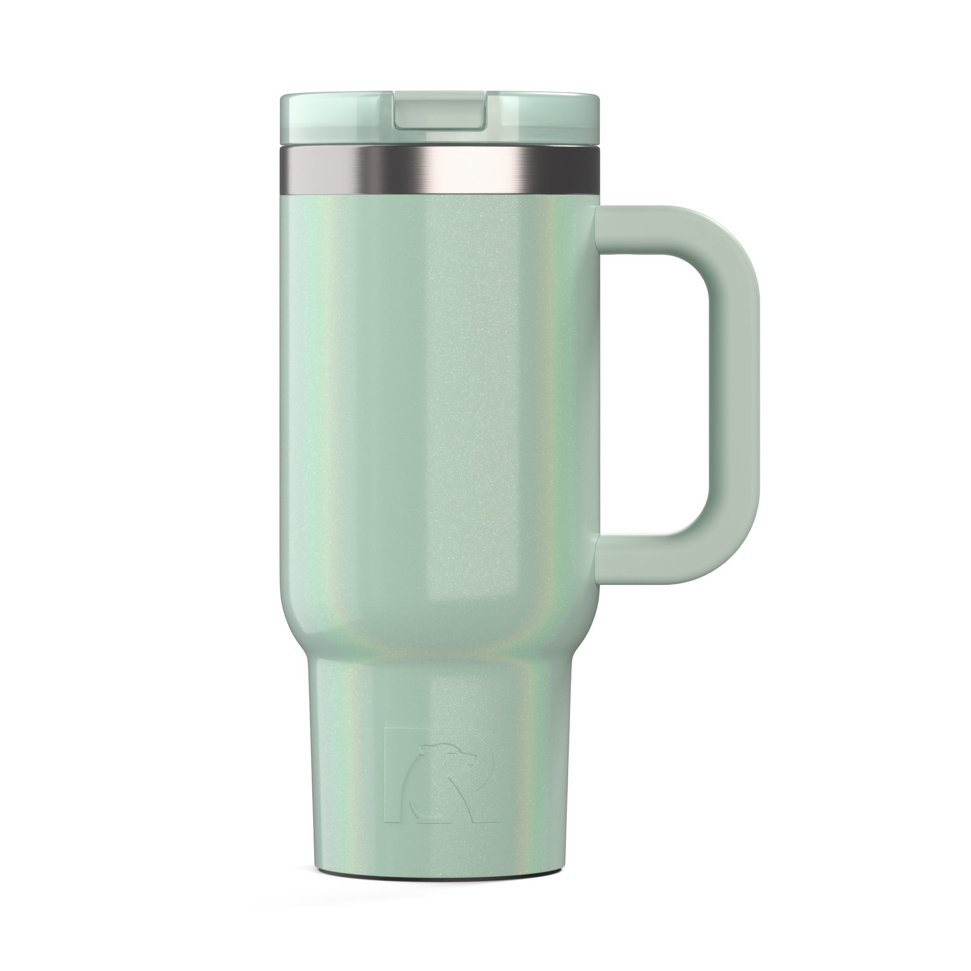 Custom Fresh Mint Glitter RTIC 16 oz Little Road Trip Tumbler, personalized by SanCanDo Swag in Argyle, TX