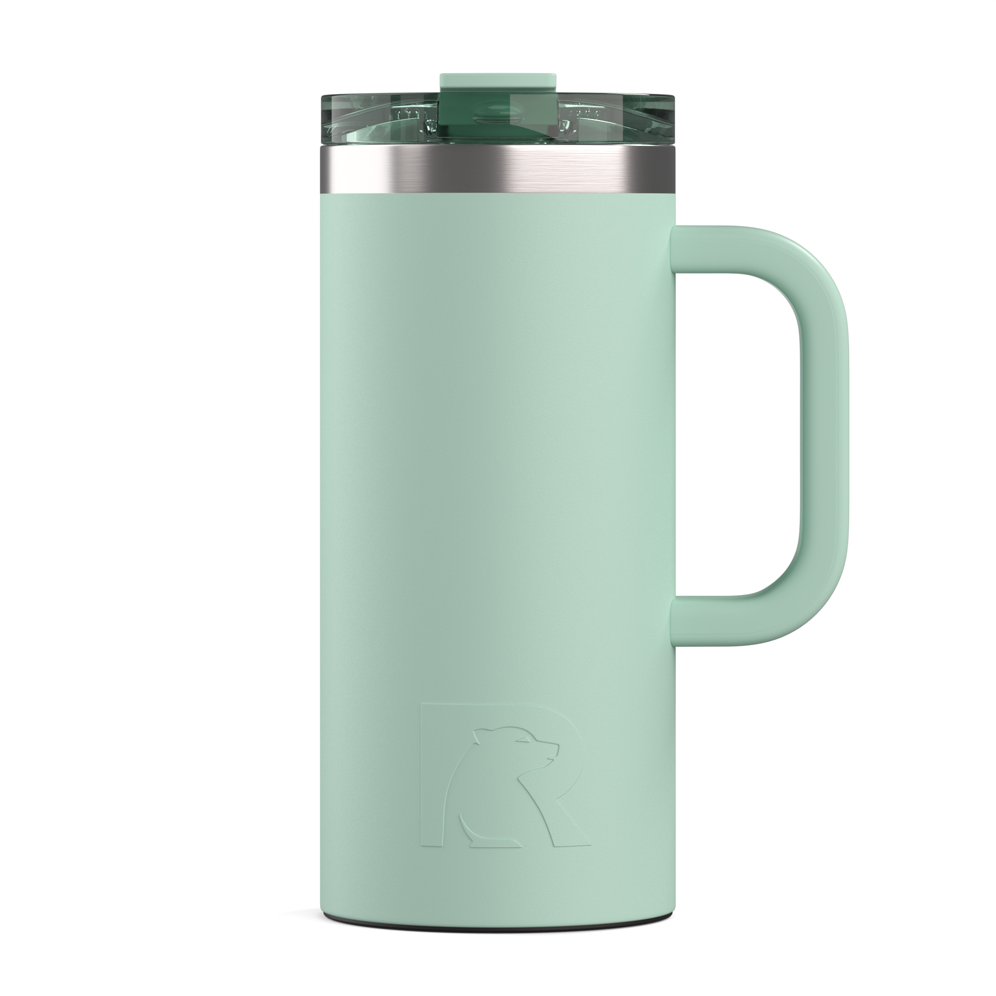 Custom Fresh Mint RTIC 16 oz Road Trip Travel Mug, personalized by SanCanDo Swag in Argyle, TX