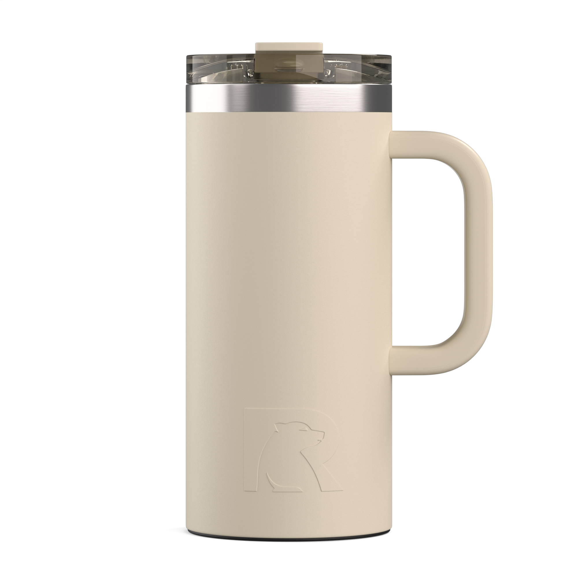 Custom Beach RTIC 16 oz Road Trip Travel Mug, personalized by SanCanDo Swag in Argyle, TX