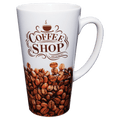 17 oz. Sublimatable White Latte Mug with Handle
