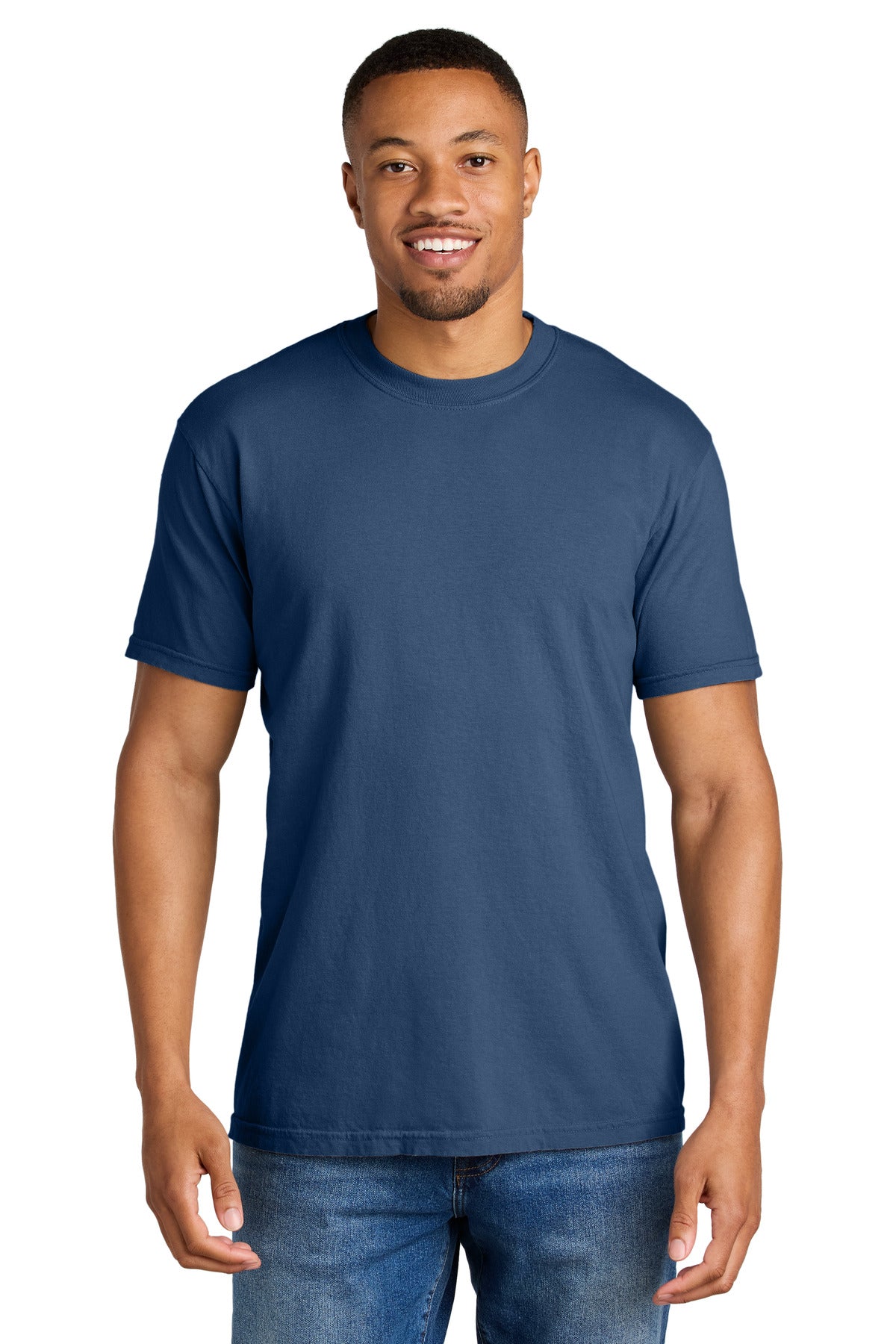Custom China Blue Heavyweight Tee 1717, personalized by SanCanDo Swag in Argyle, TX
