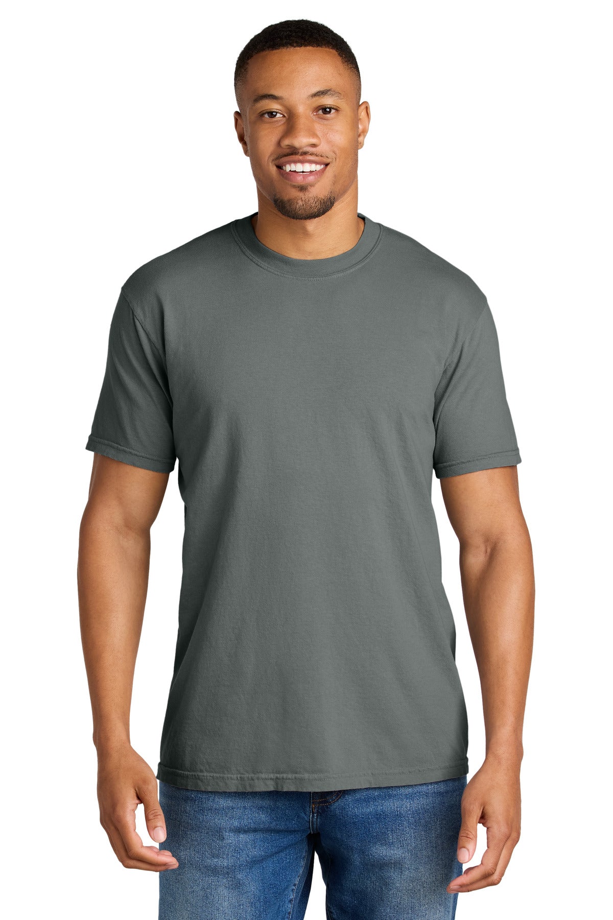 Custom Grey Heavyweight Tee 1717, personalized by SanCanDo Swag in Argyle, TX
