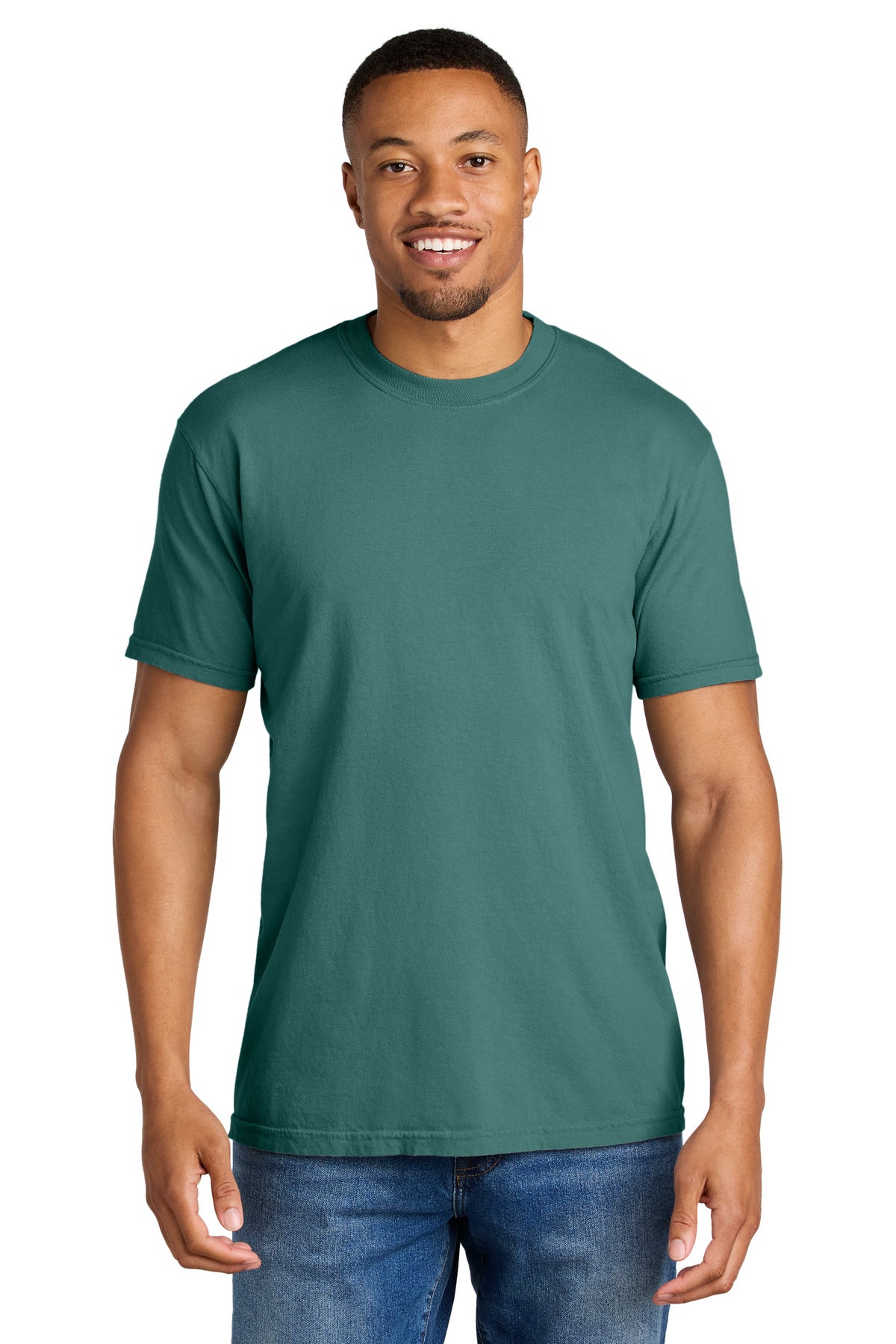 Custom Emerald Heavyweight Tee 1717, personalized by SanCanDo Swag in Argyle, TX