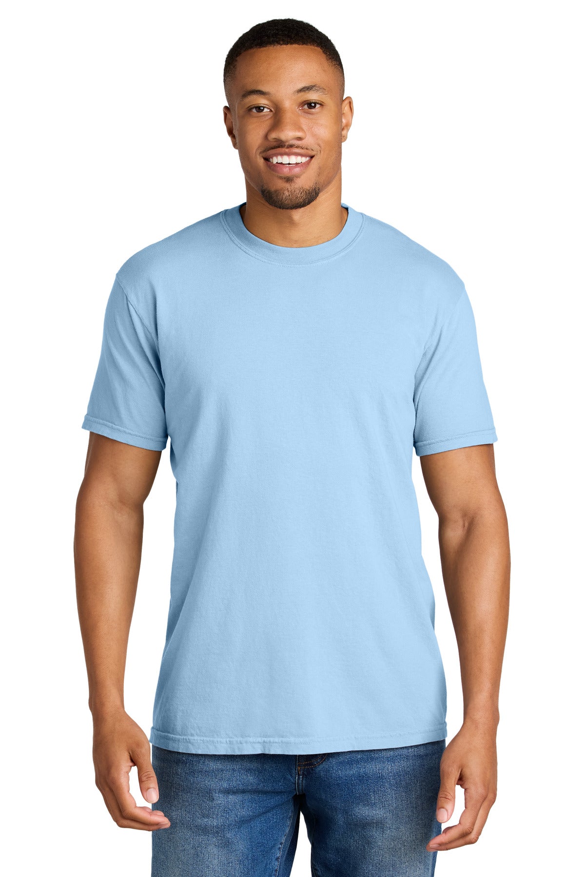 Custom Hydrangea Heavyweight Tee 1717, personalized by SanCanDo Swag in Argyle, TX
