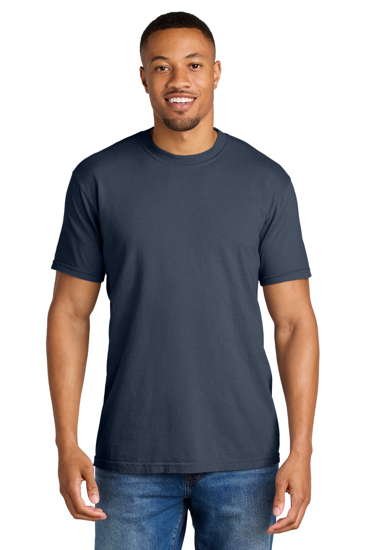 Custom Navy Heavyweight Tee 1717, personalized by SanCanDo Swag in Argyle, TX