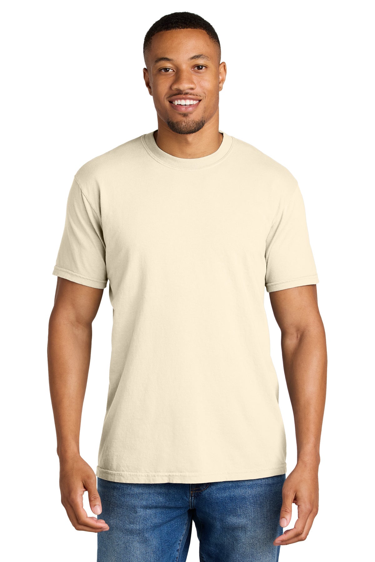 Custom Ivory Heavyweight Tee 1717, personalized by SanCanDo Swag in Argyle, TX