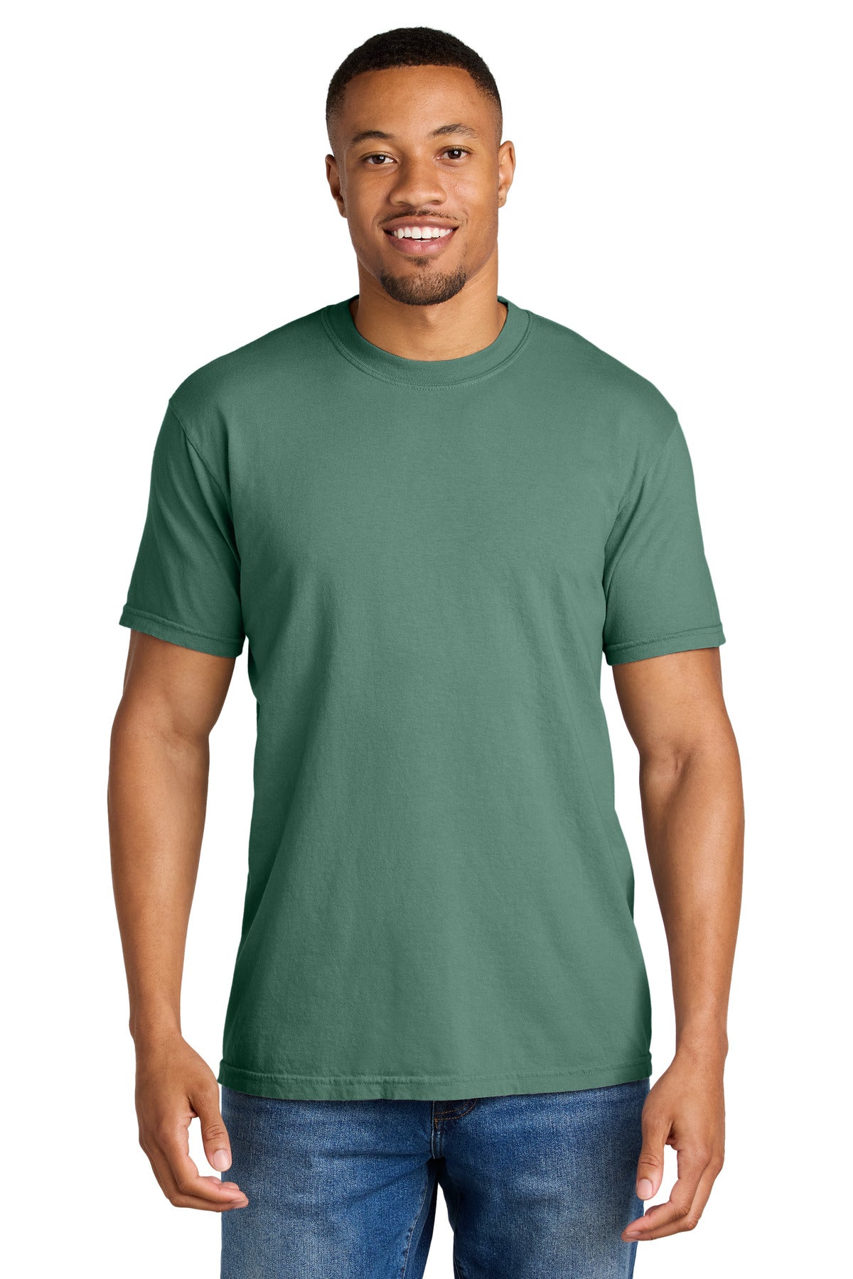 Custom Light Green Heavyweight Tee 1717, personalized by SanCanDo Swag in Argyle, TX