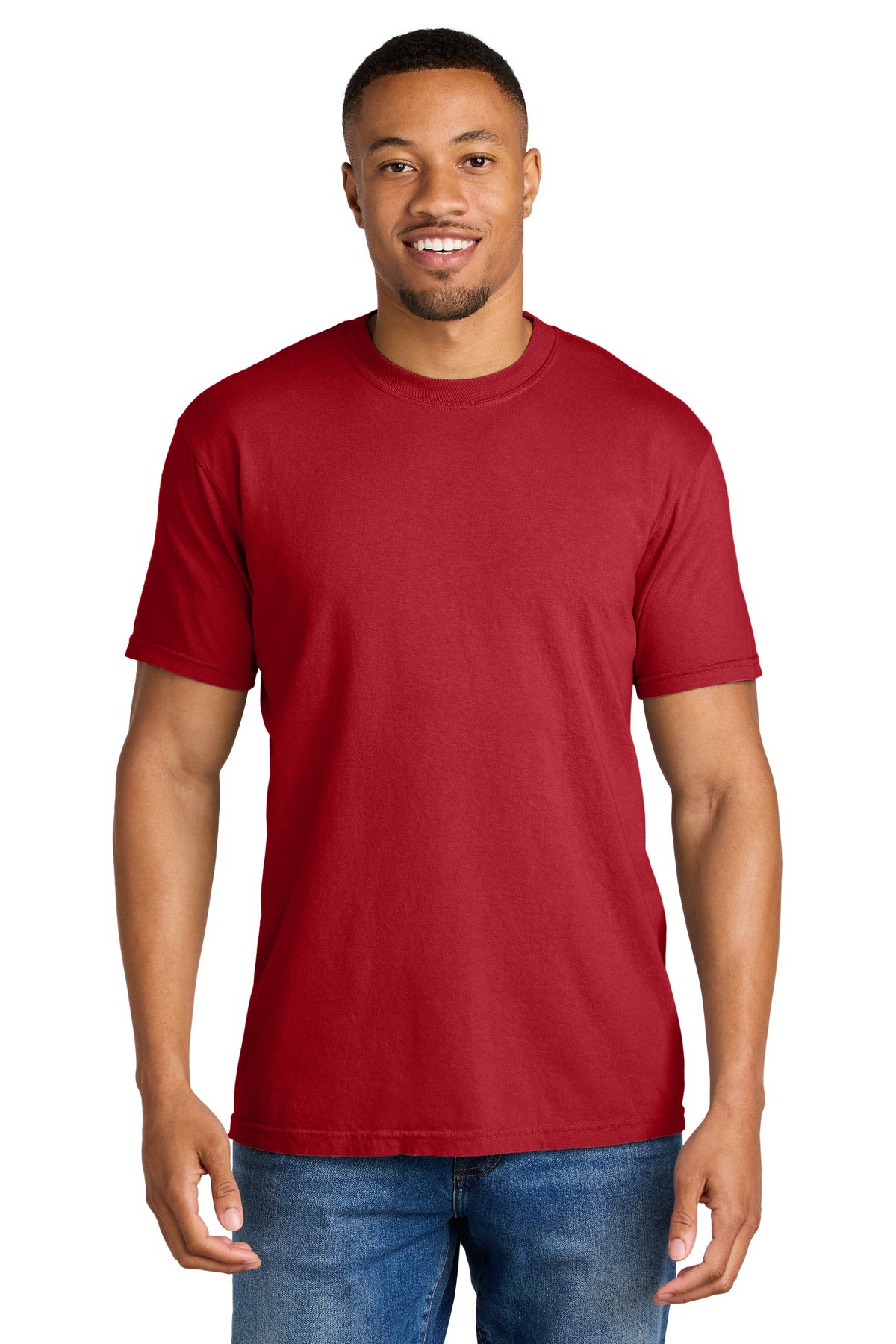 Custom Red Heavyweight Tee 1717, personalized by SanCanDo Swag in Argyle, TX