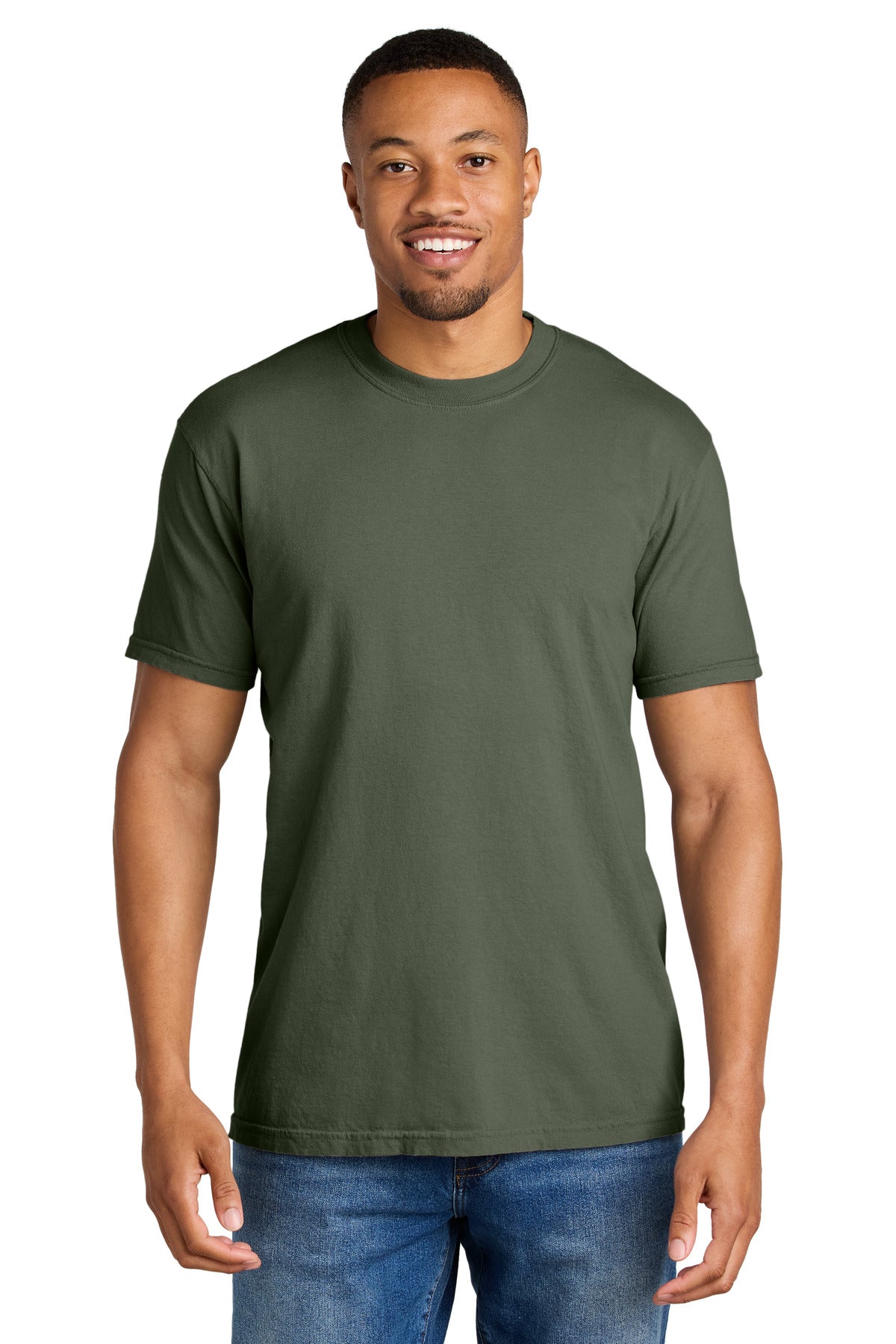 Custom Sage Heavyweight Tee 1717, personalized by SanCanDo Swag in Argyle, TX