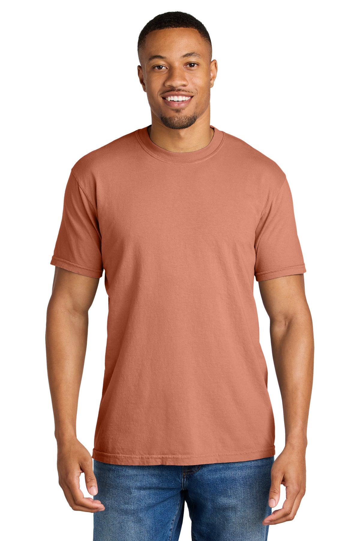 Custom Terracotta Heavyweight Tee 1717, personalized by SanCanDo Swag in Argyle, TX