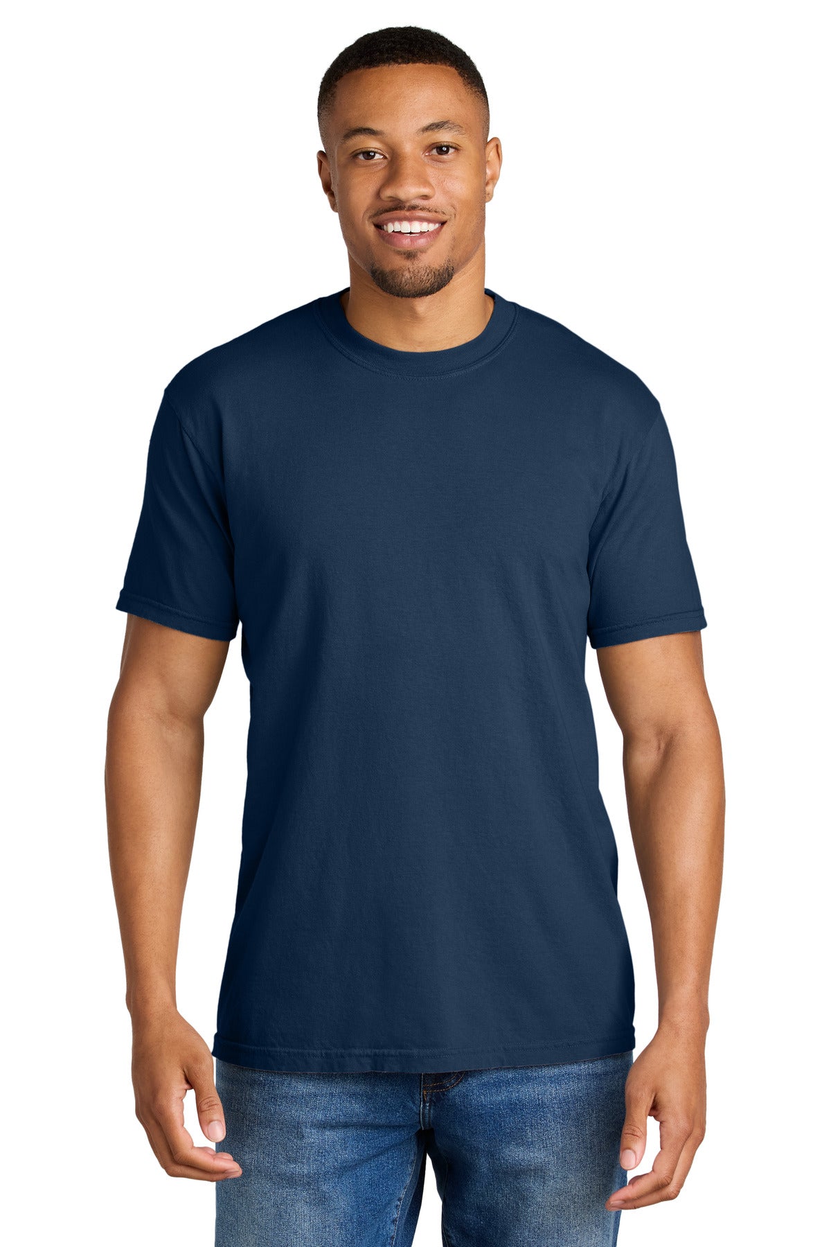 Custom True Navy Heavyweight Tee 1717, personalized by SanCanDo Swag in Argyle, TX