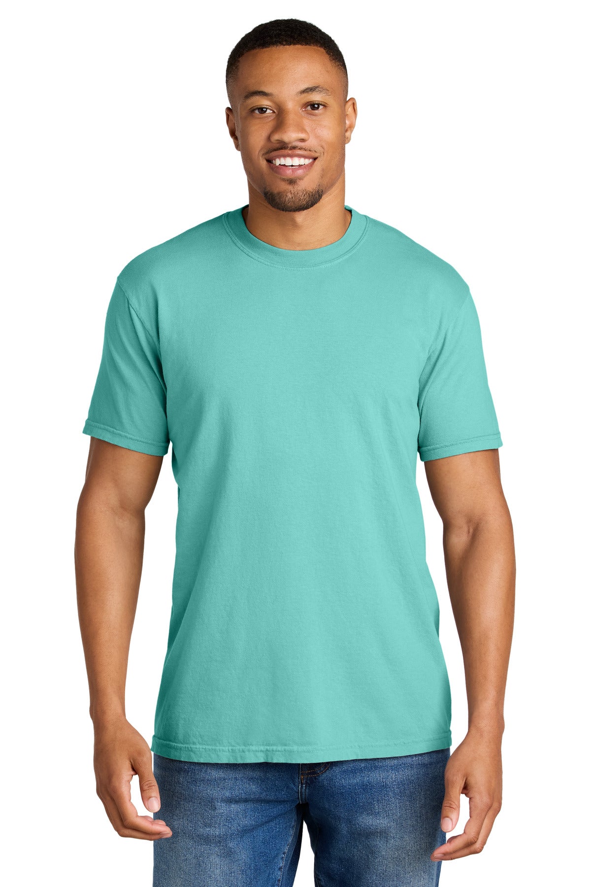 Custom Chalky Mint Heavyweight Tee 1717, personalized by SanCanDo Swag in Argyle, TX