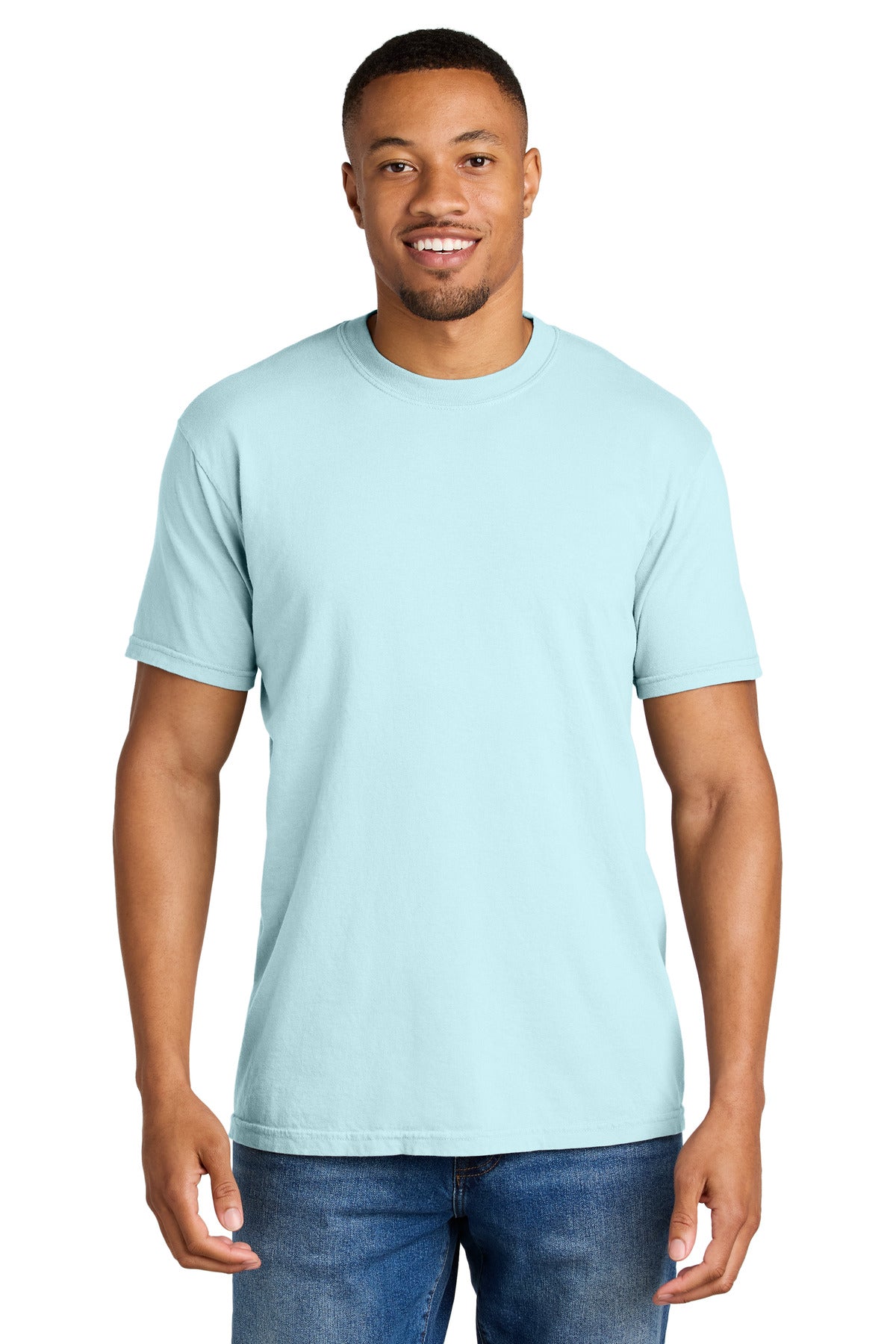 Custom Chambray Heavyweight Tee 1717, personalized by SanCanDo Swag in Argyle, TX