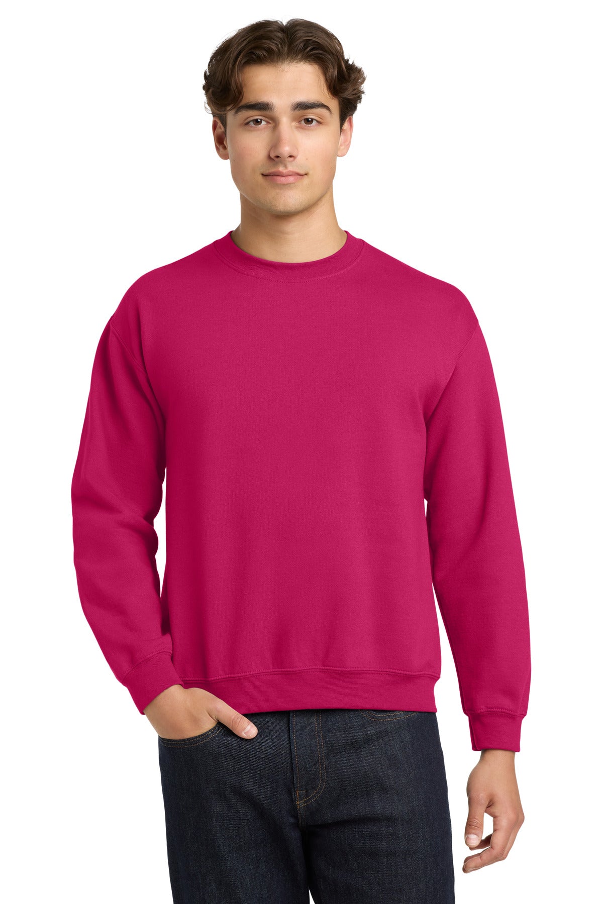 Custom Heliconia Heavy Blend Crewneck 18000, personalized by SanCanDo Swag in Argyle, TX