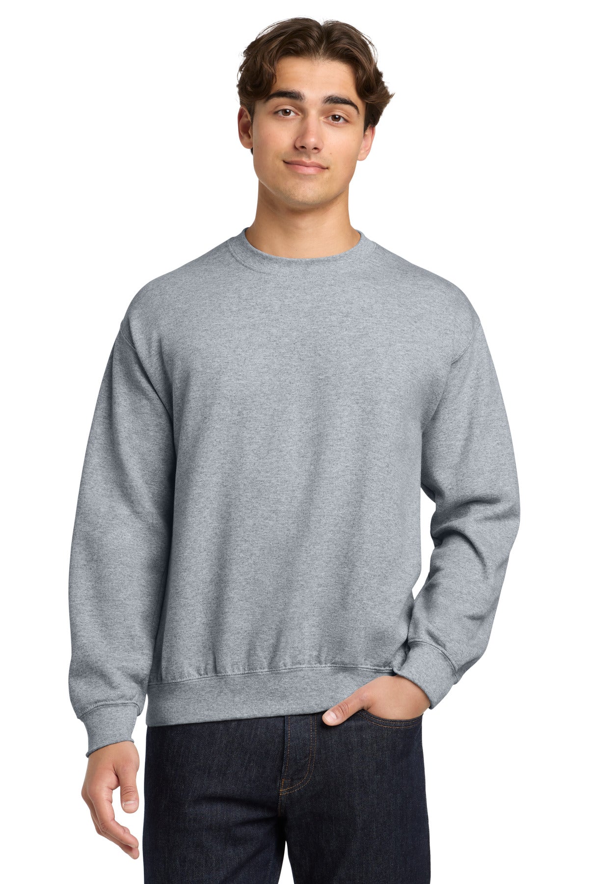 Custom Sport Grey Heavy Blend Crewneck 18000, personalized by SanCanDo Swag in Argyle, TX