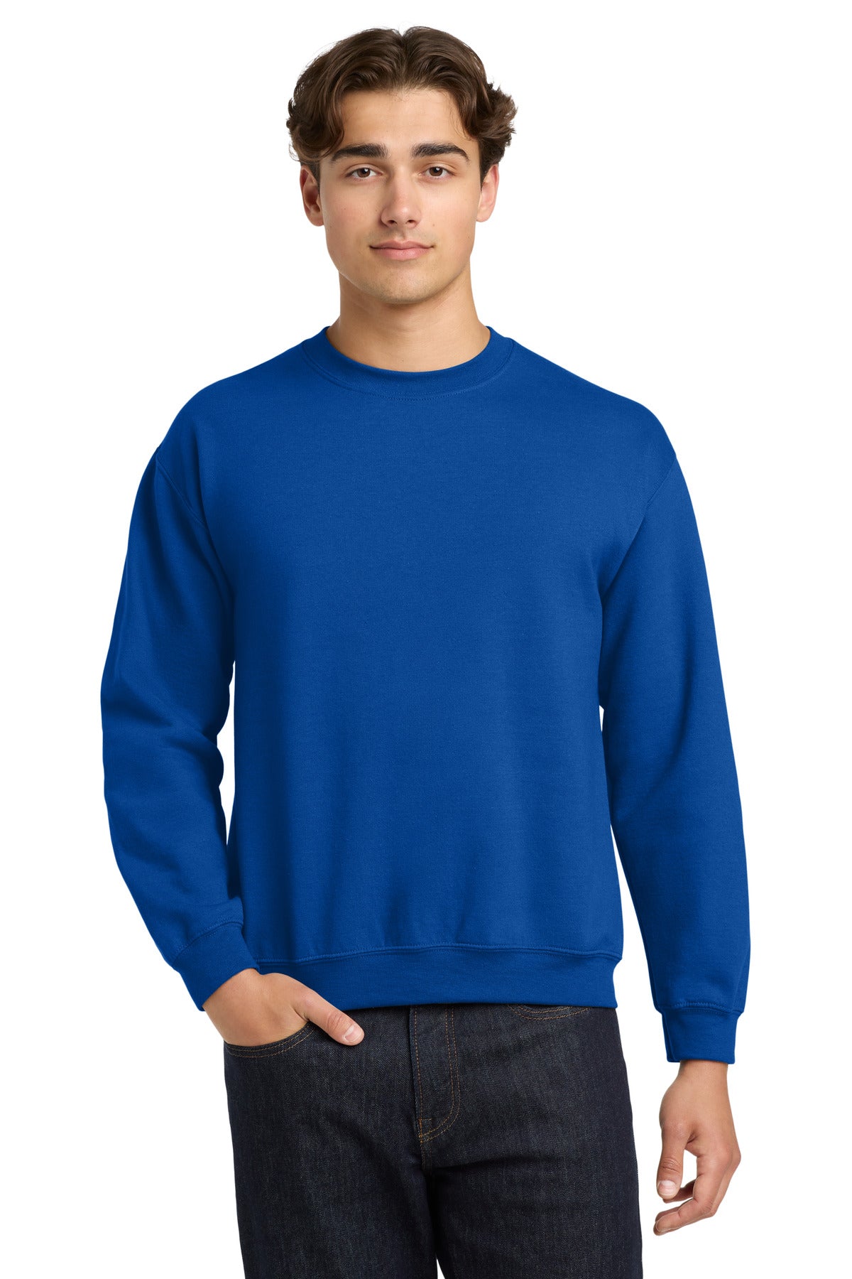 Custom Royal Heavy Blend Crewneck 18000, personalized by SanCanDo Swag in Argyle, TX