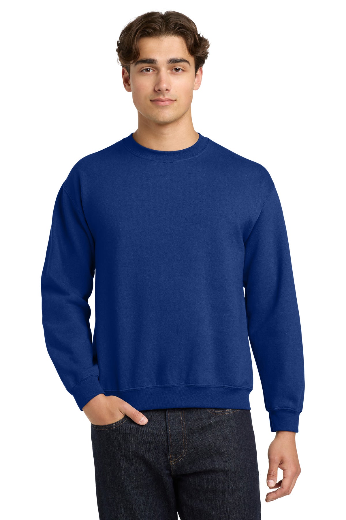 Custom Fan Deep Royal Heavy Blend Crewneck 18000, personalized by SanCanDo Swag in Argyle, TX