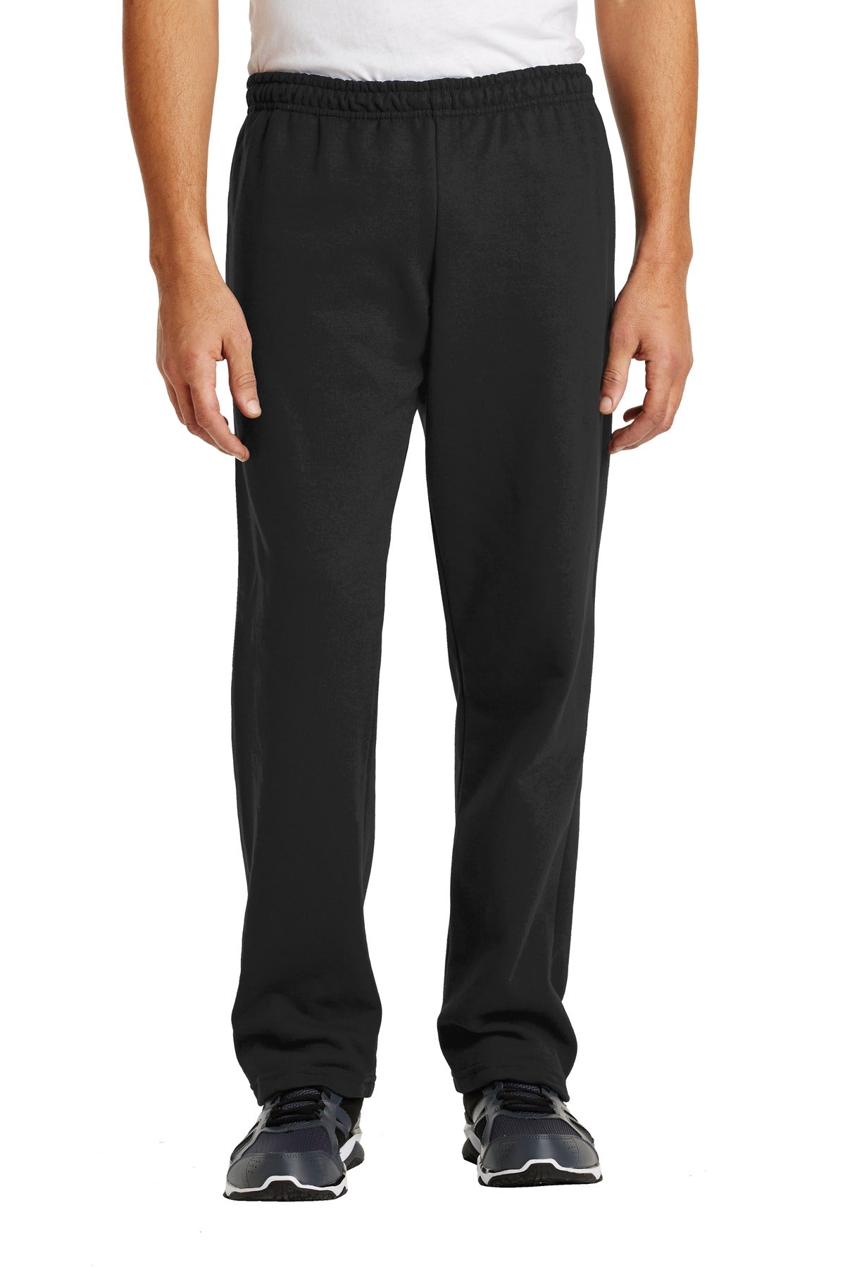 Custom Black Heavy Blend Open Bottom Sweatpant 18400, personalized by SanCanDo Swag in Argyle, TX